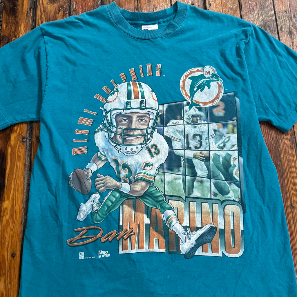 Vintage Dan Marino Dolphins Pro Player Charter T-shirt Sz L