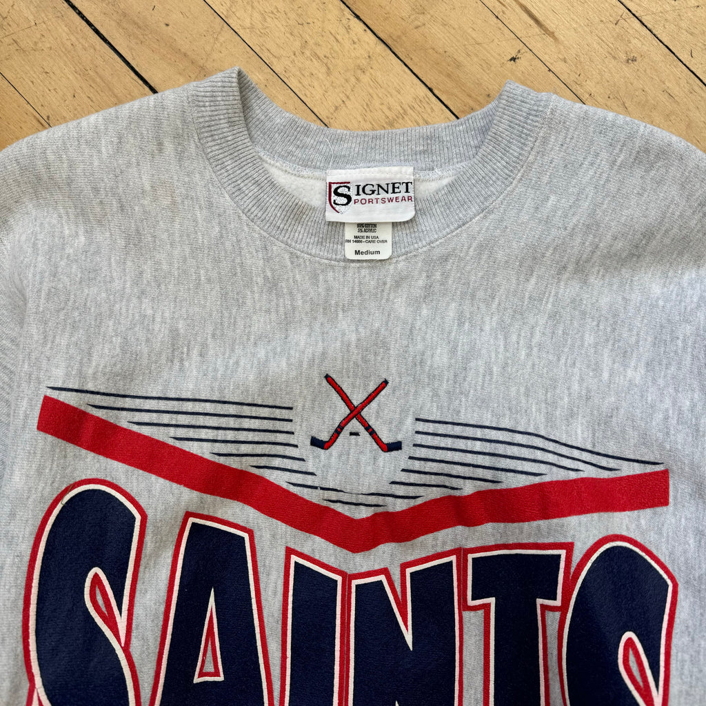 Vintage Saints Breakin The Ice Crewneck Sz M