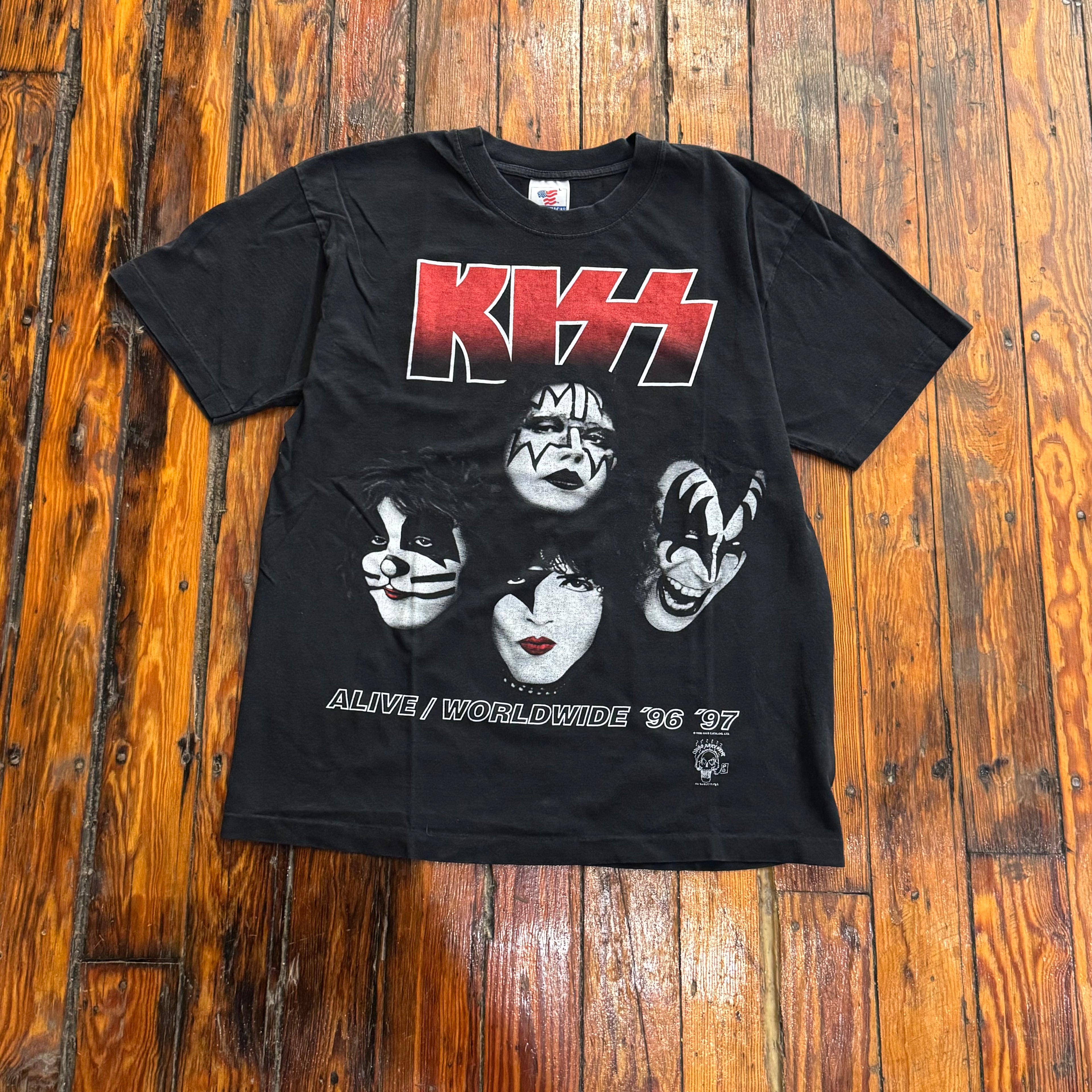 Vintage Kiss Alive World Tour T-shirt Sz L