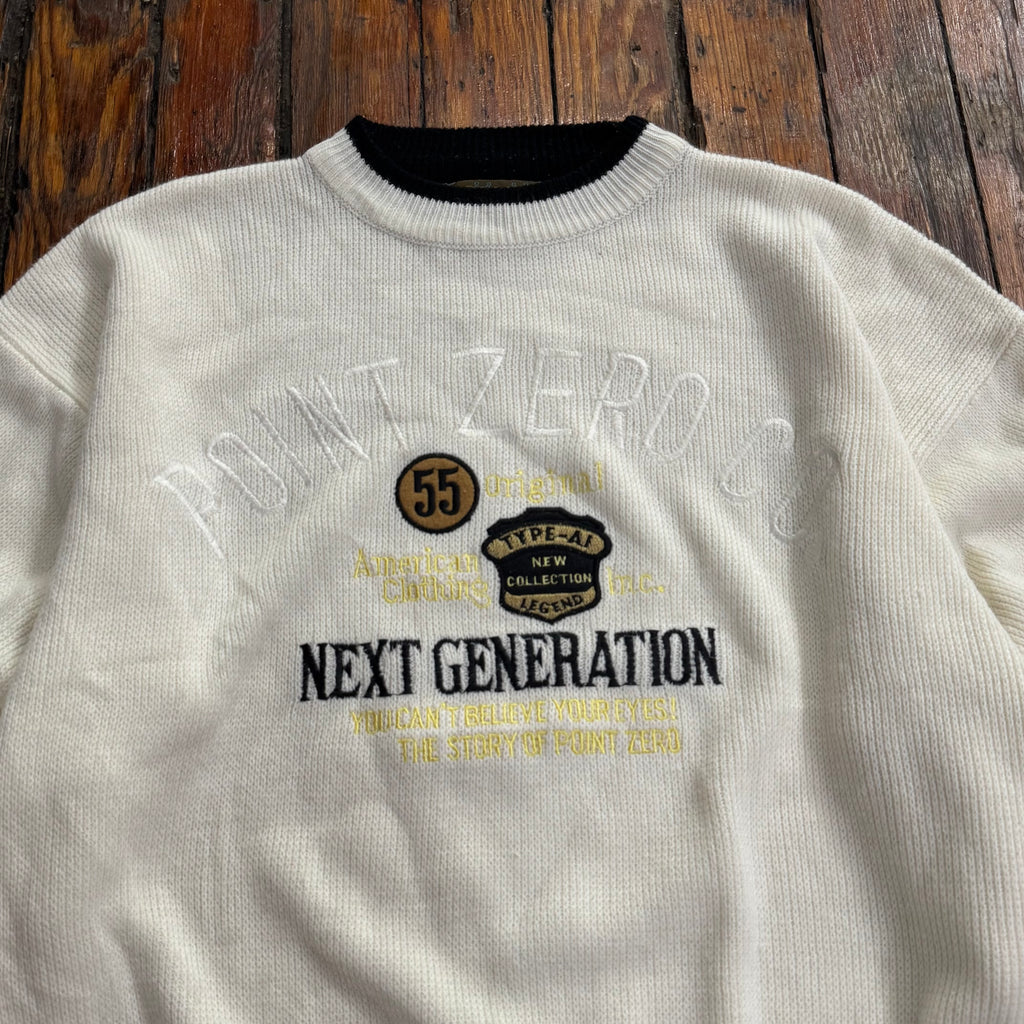Vintage Point Zero Knit Sweater Sz XL
