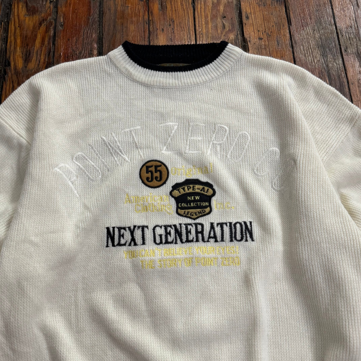 Vintage Point Zero Knit Sweater Sz XL