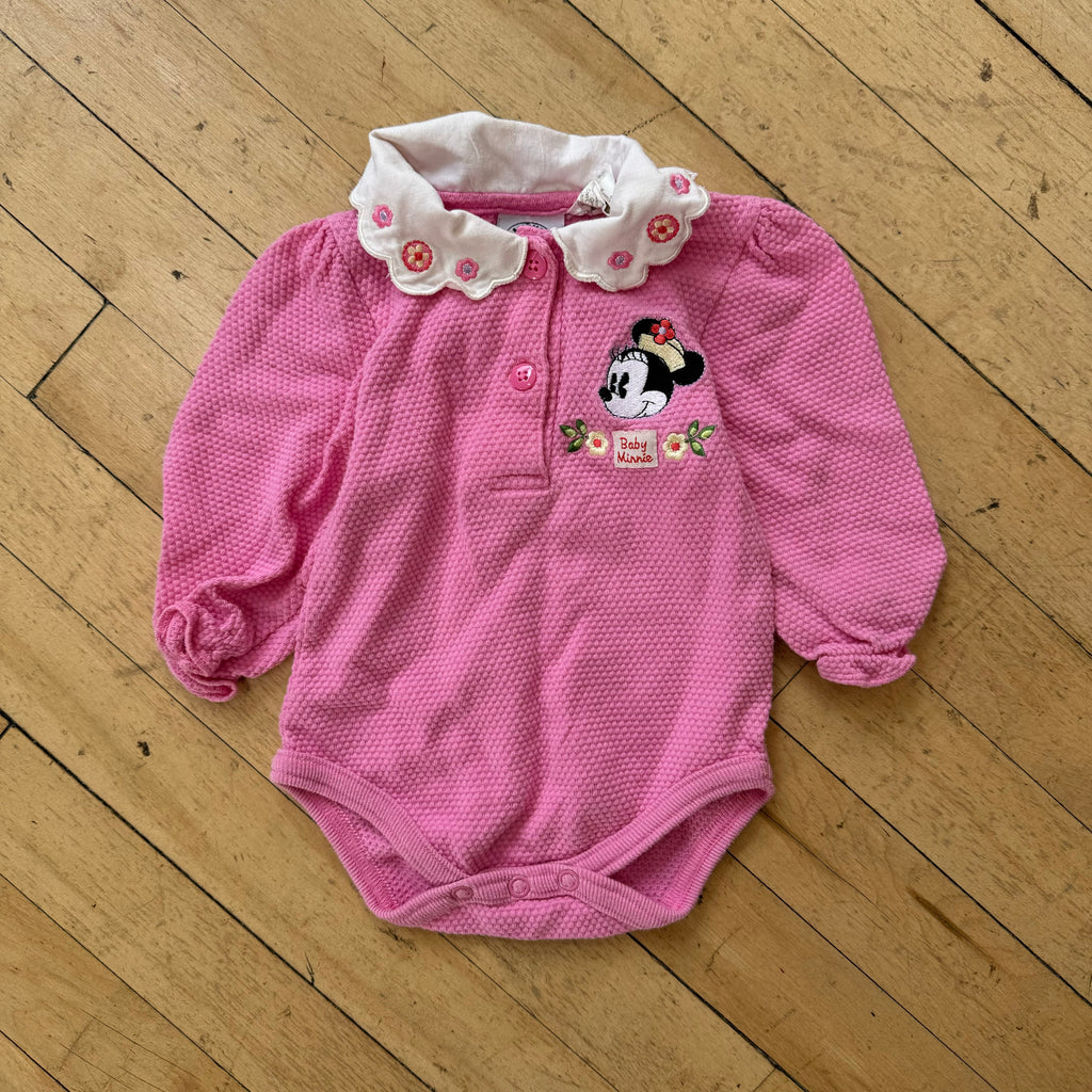 Vintage Minnie Mouse Onesie Sz 3/6 MTHS