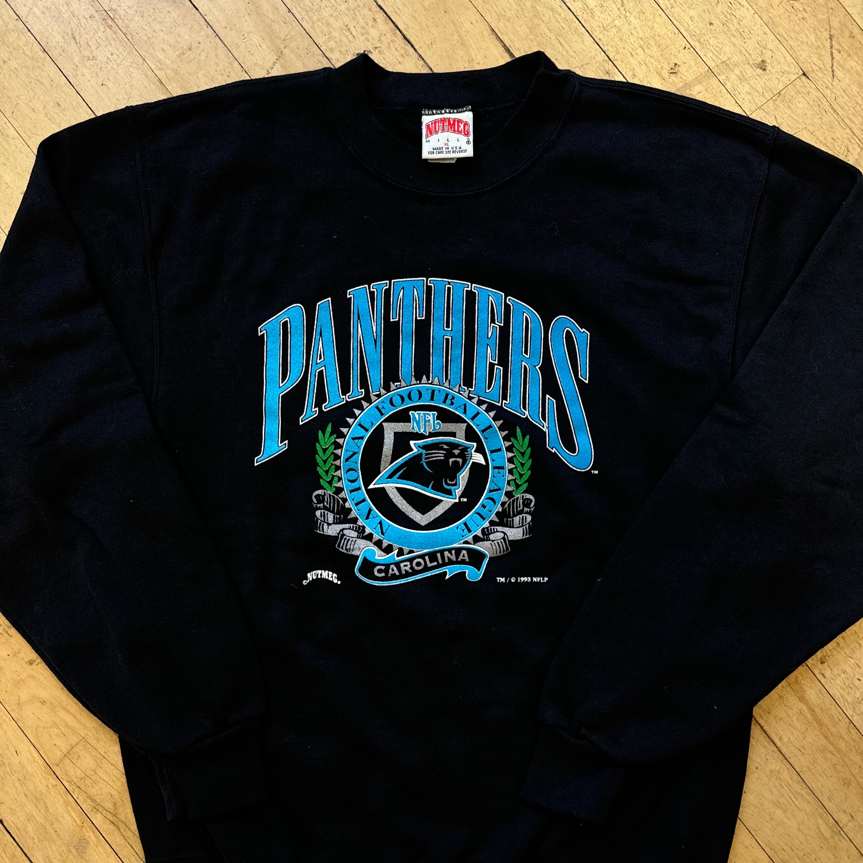 Vintage Nutmeg Carolina Panthers CrewNeck Sz L