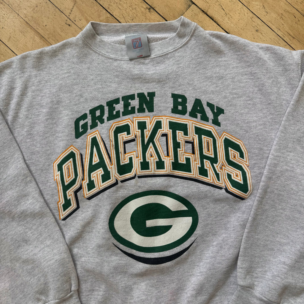 Vintage Green Bay Packers Logo 7 CrewNeck Sz L