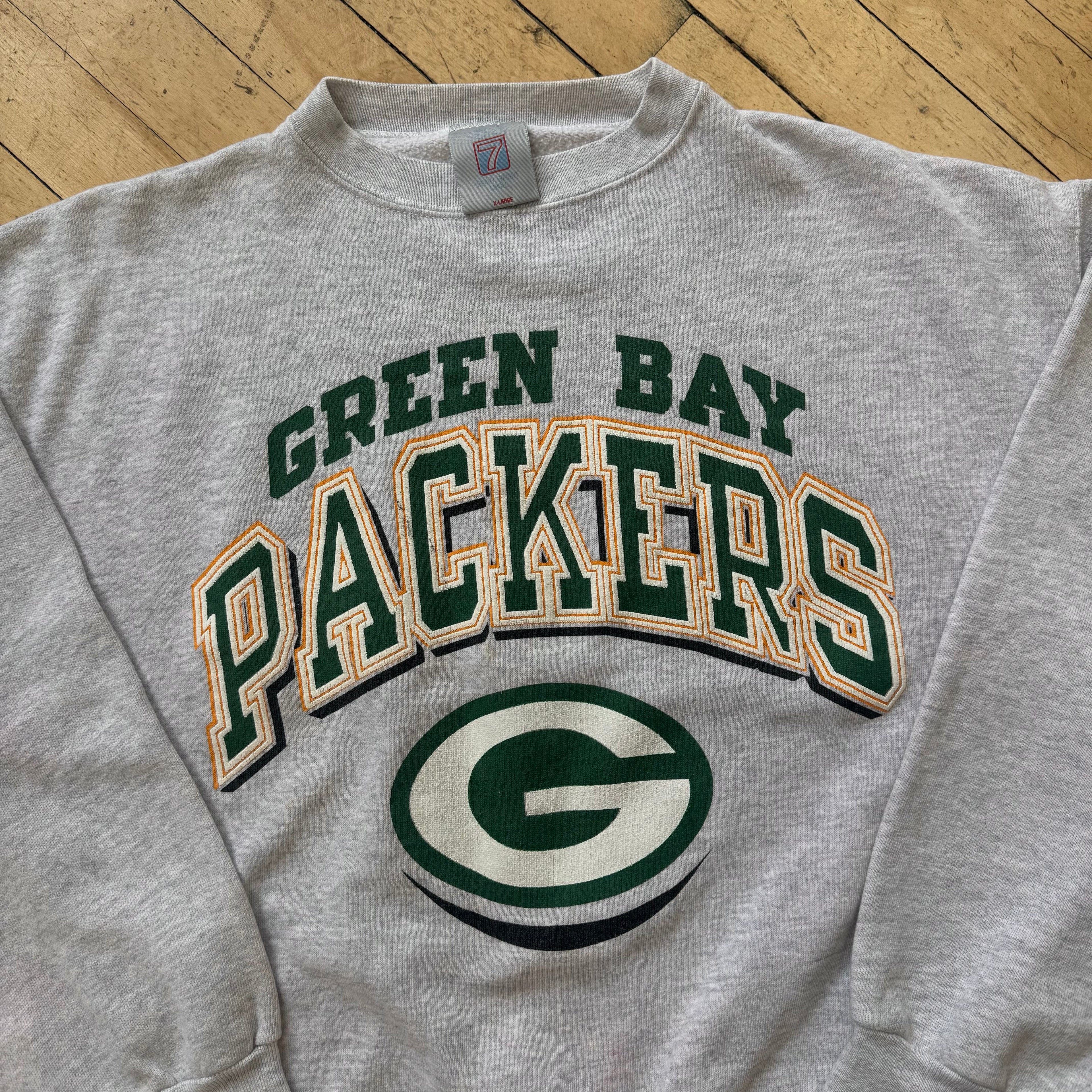 Vintage Green Bay Packers Logo 7 CrewNeck Sz L
