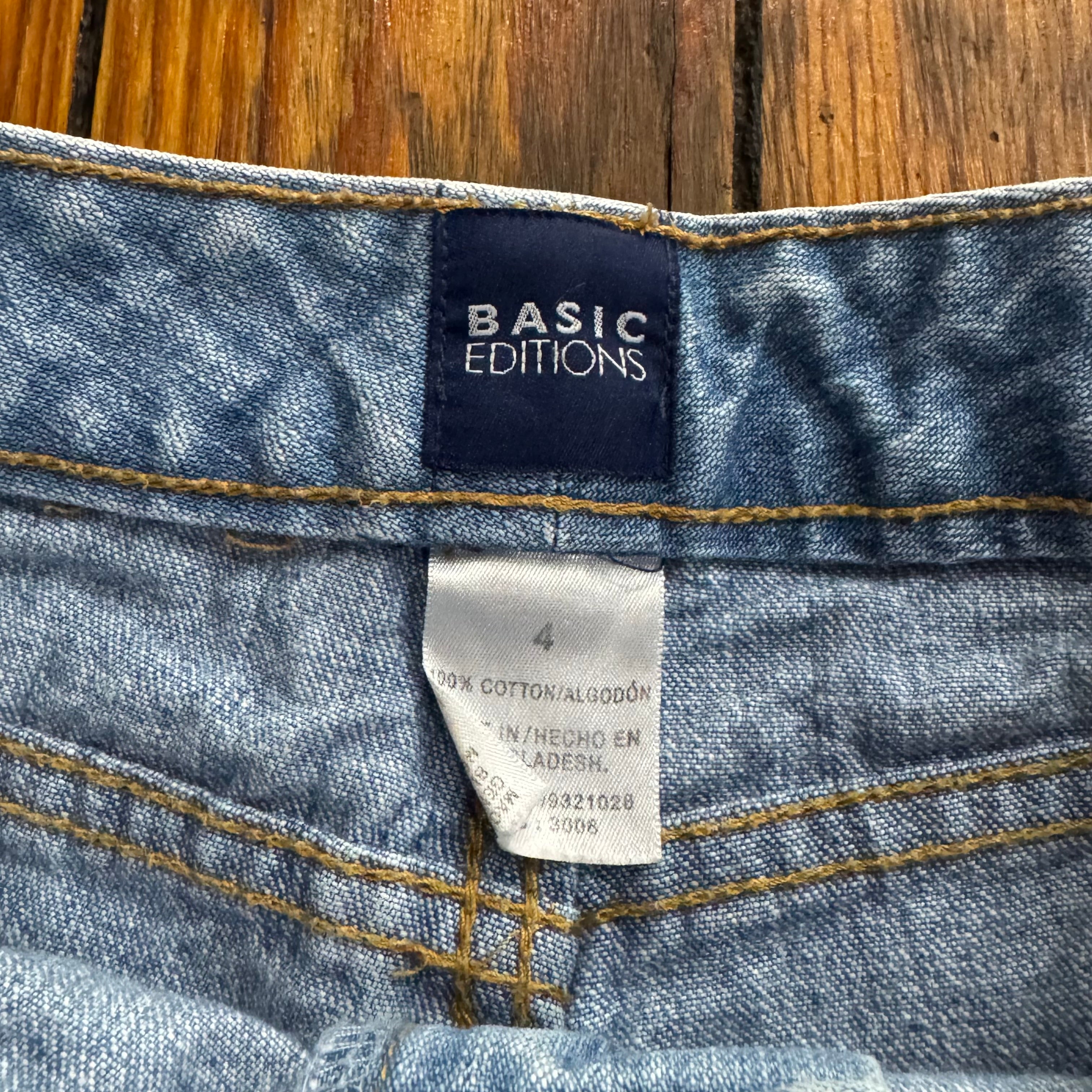 Vintage Basic Editions Denim Jean Shorts Sz 4
