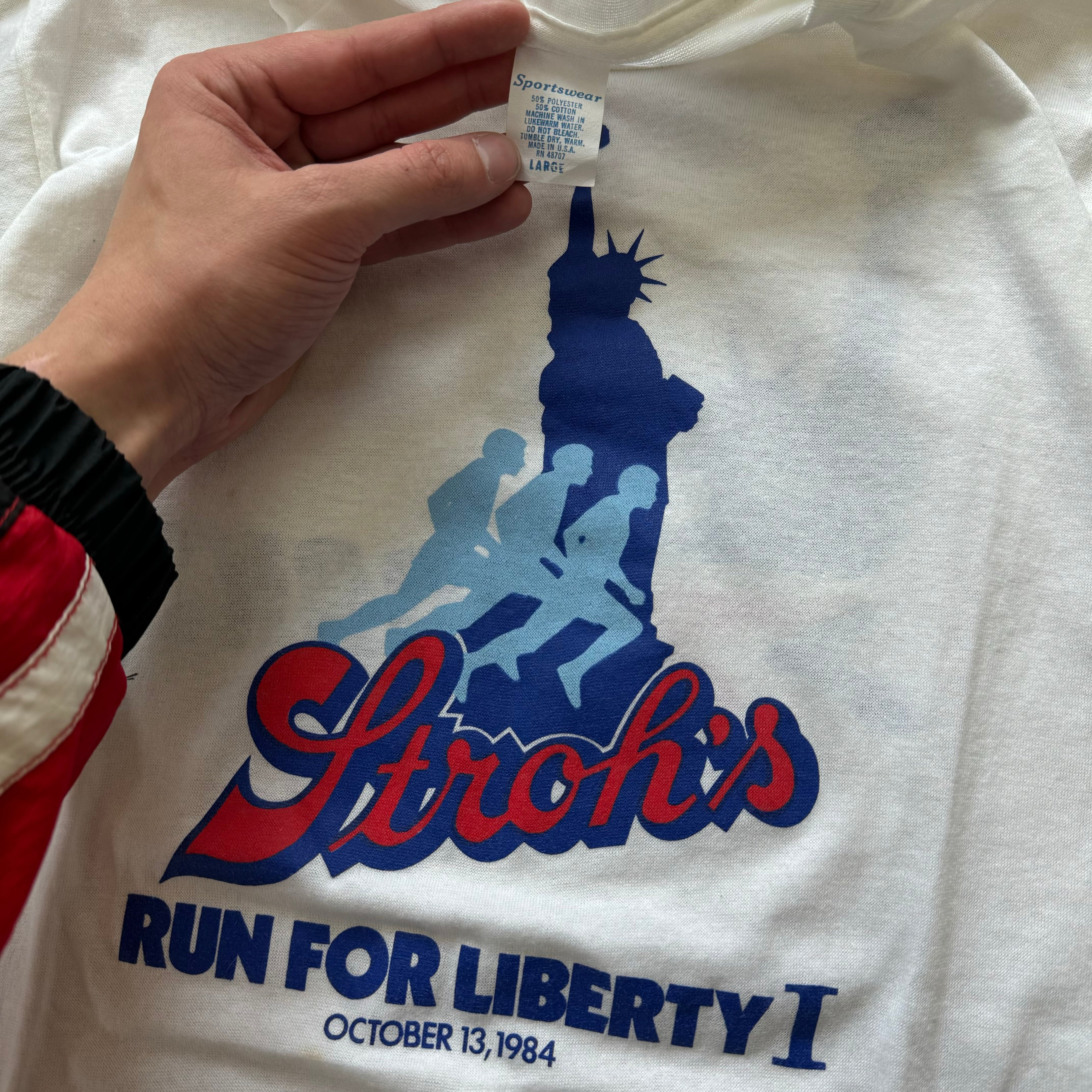Vintage Run For Liberty 84 T-shirt Sz M