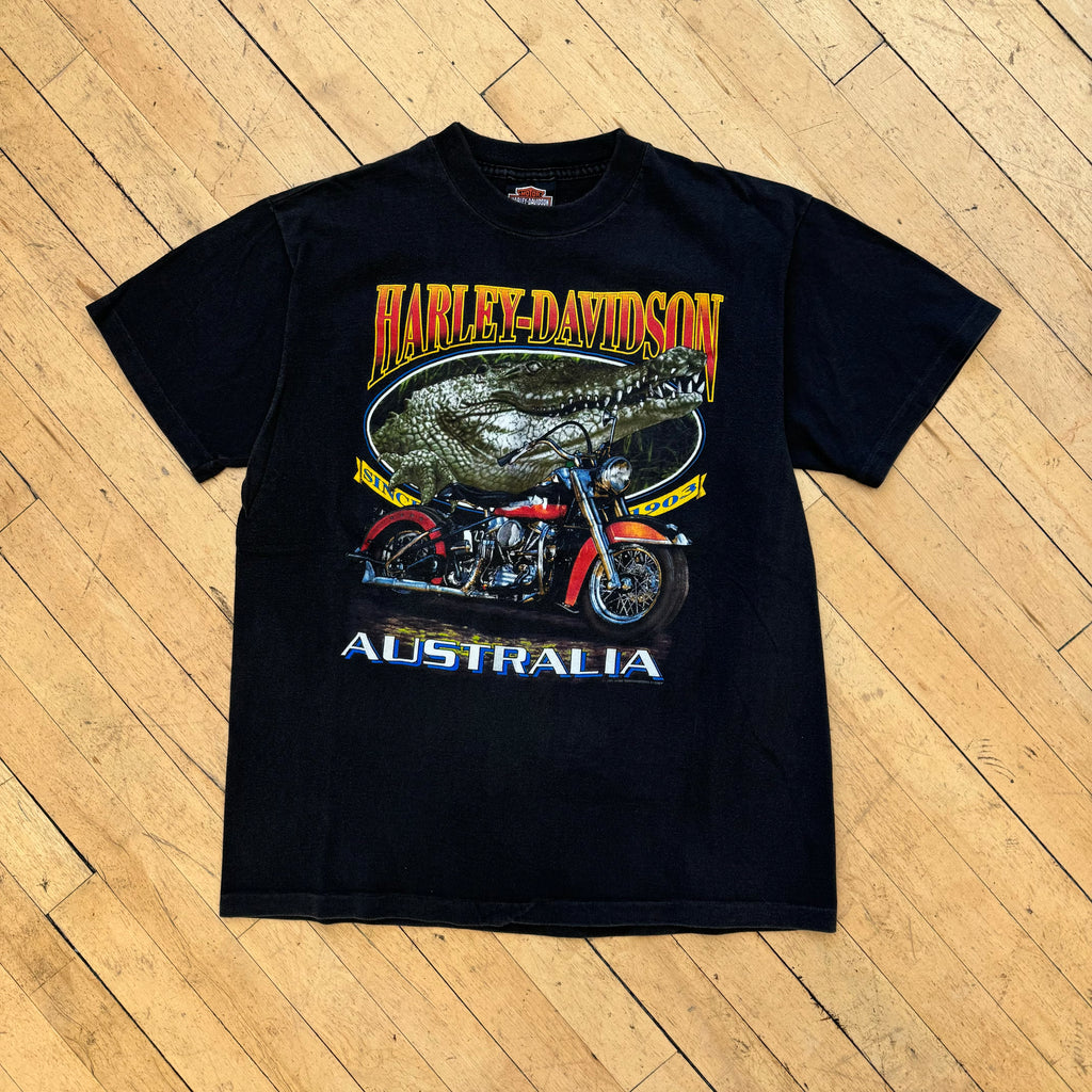 Vintage Harley Davidson Australia Crocodile T-shirt Sz M