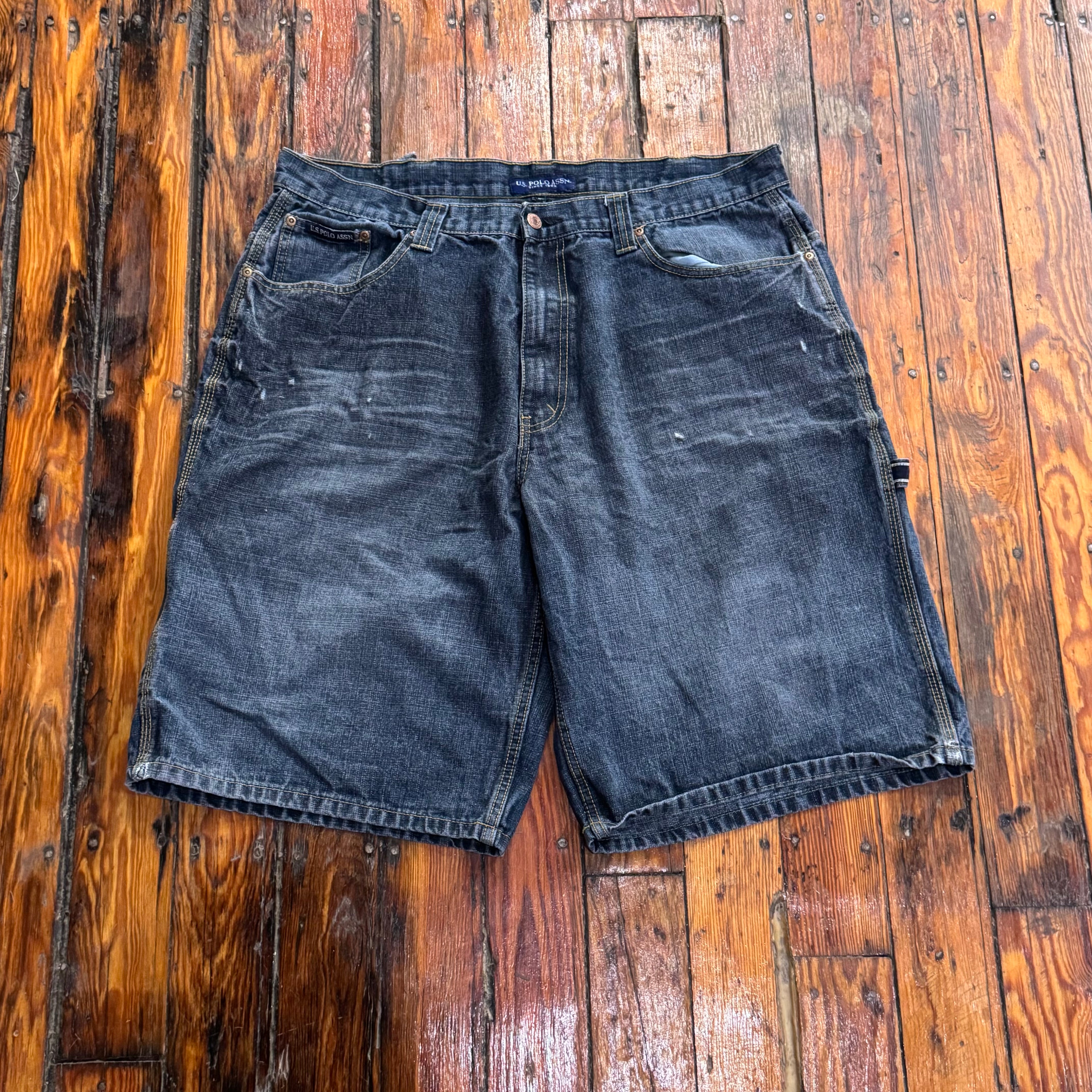 Y2K US Polo Assn Denim Jean Shorts Sz 38