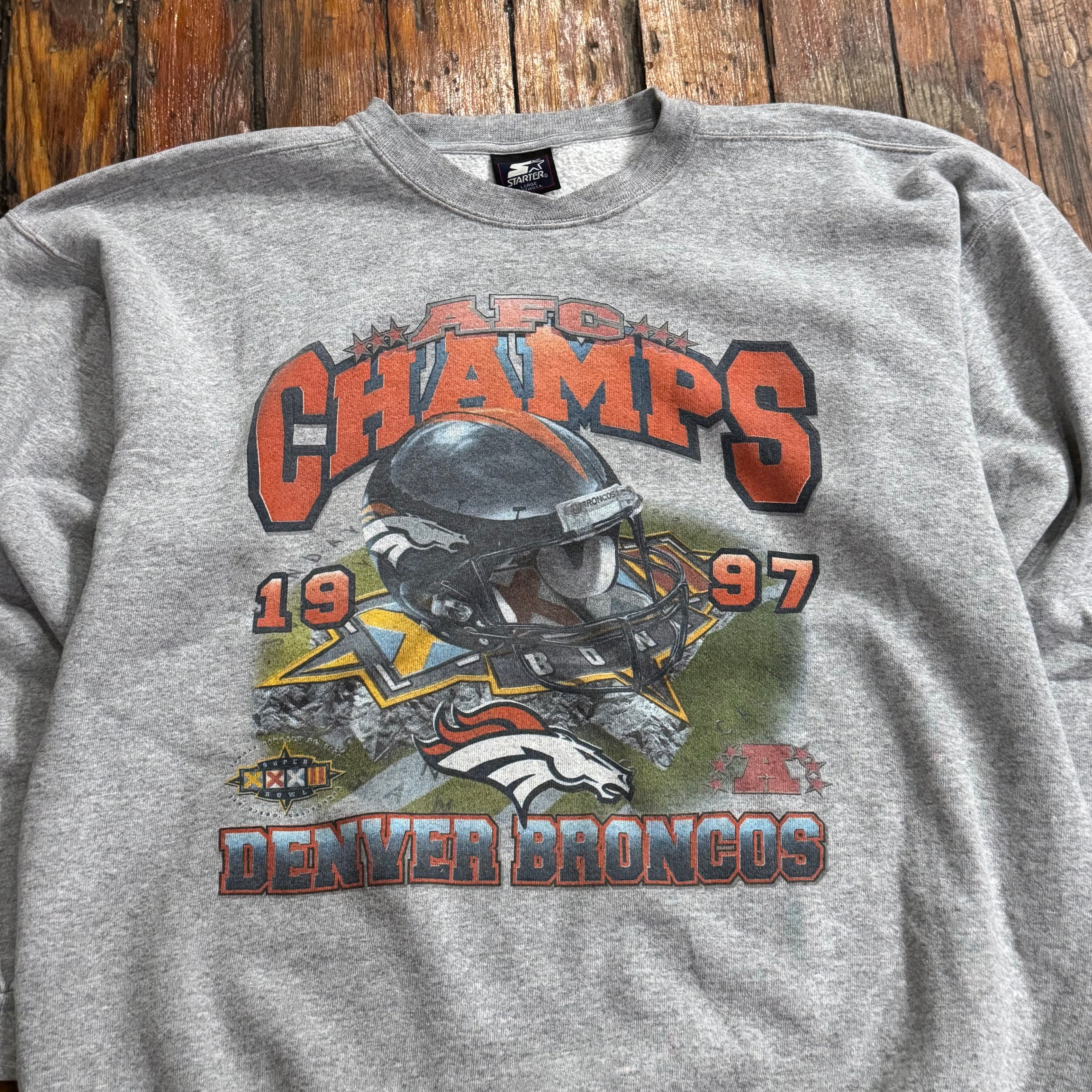 Vintage Denver Broncos Champs CrewNeck Sz XL
