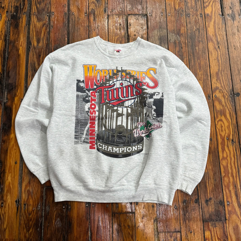 Vintage Minnesota Twins World Series Champions CrewNeck Sz L