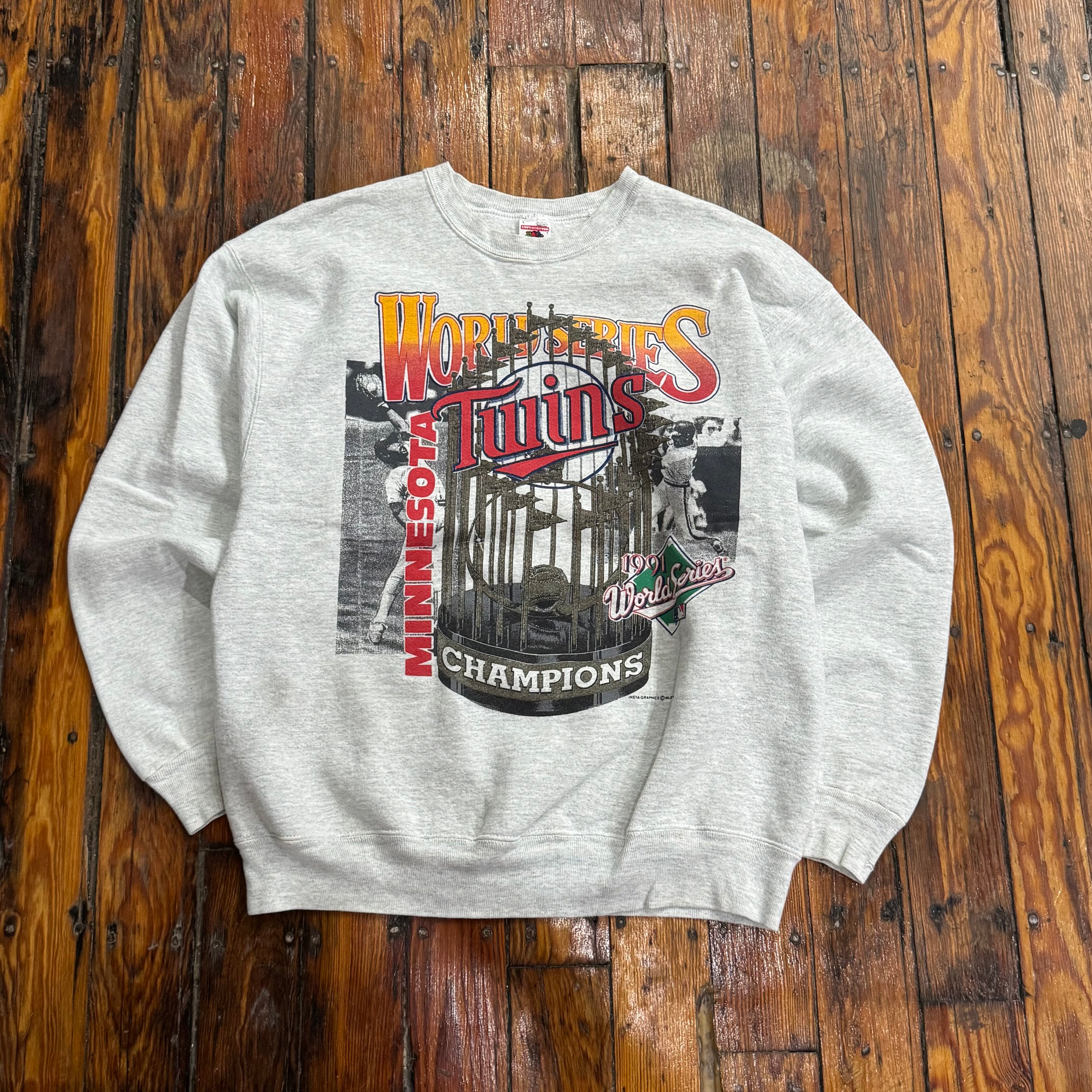 Vintage Minnesota Twins World Series Champions CrewNeck Sz L