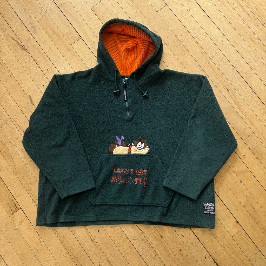 Vintage Taz Looney Tunes Fleece Hoodie Sz XL