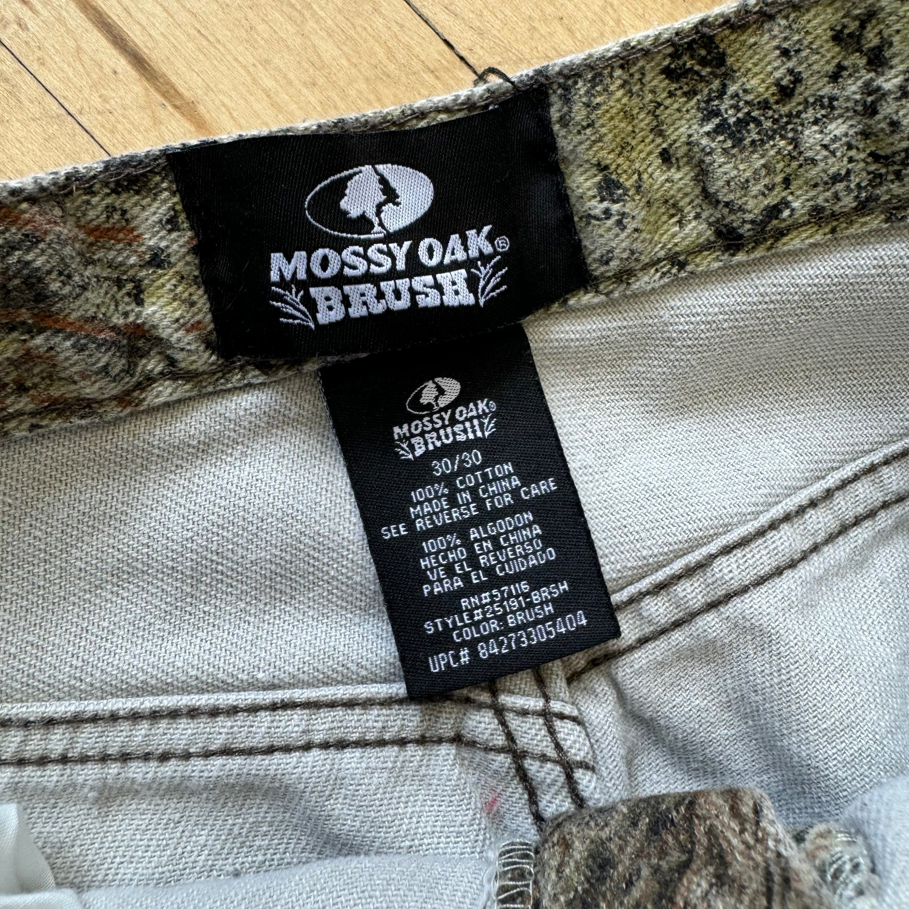Vintage Mossy Oak Camo Double Knee Kahki Pants Sz 30x30