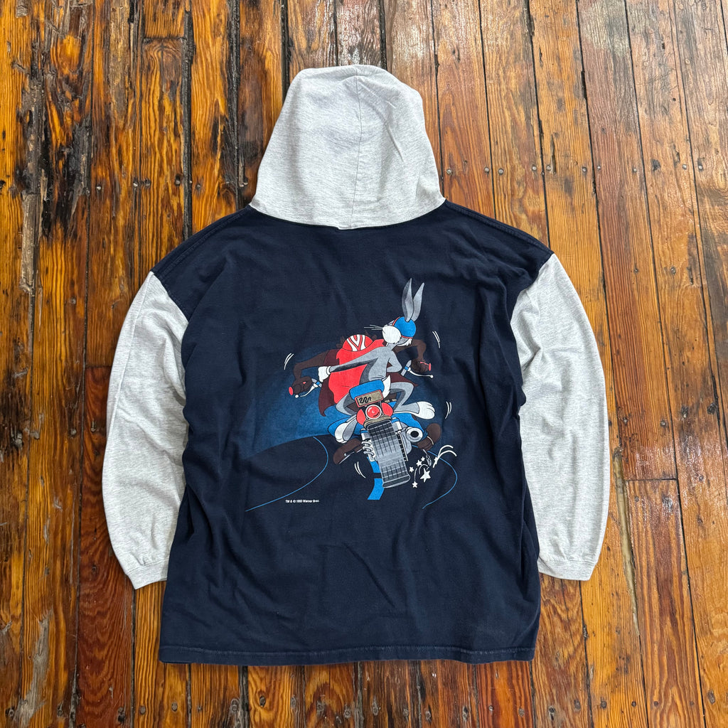 Vintage Looney Tunes Road Hogs Hoodie Sz XL
