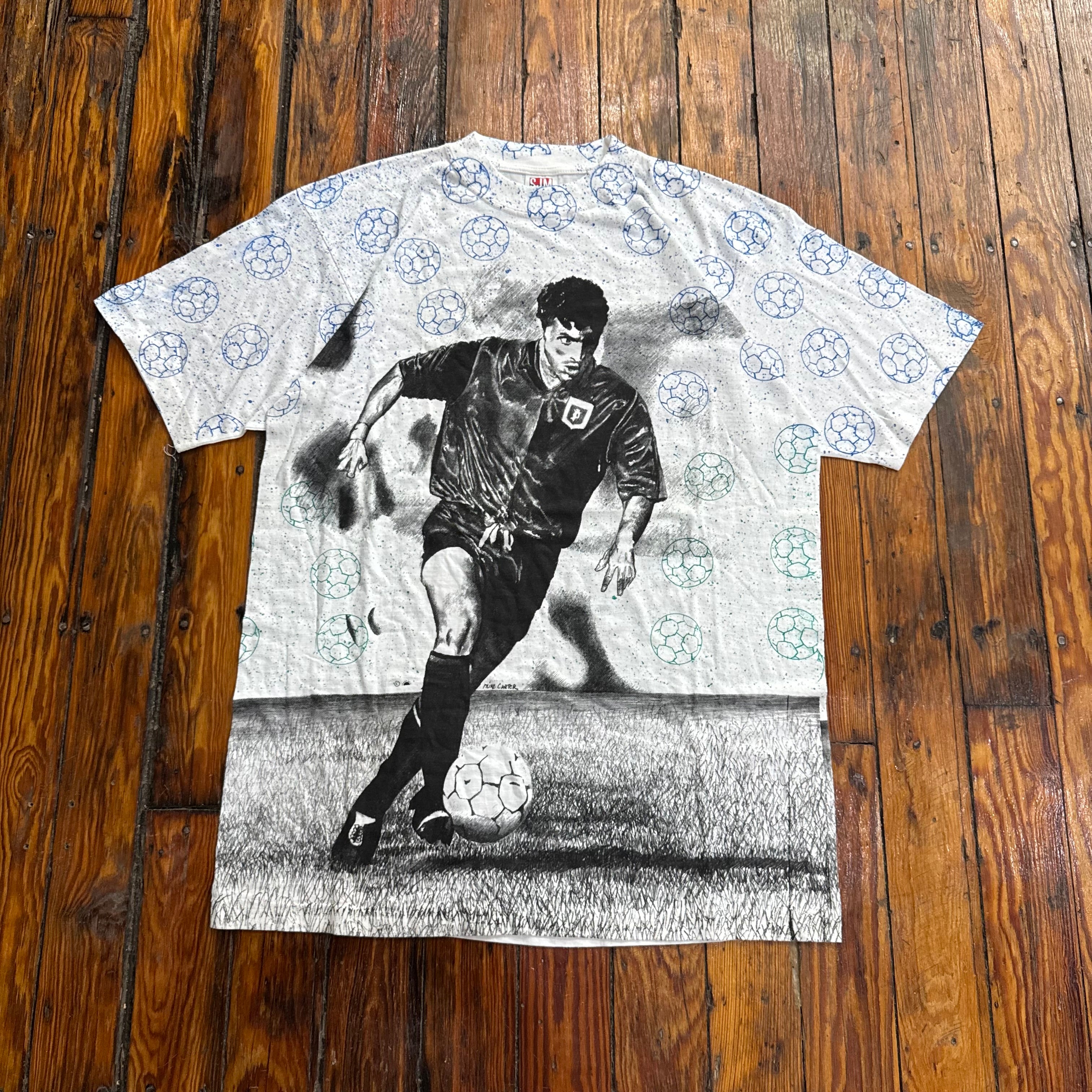 Vintage Soccer AOP T-shirt Sz XL