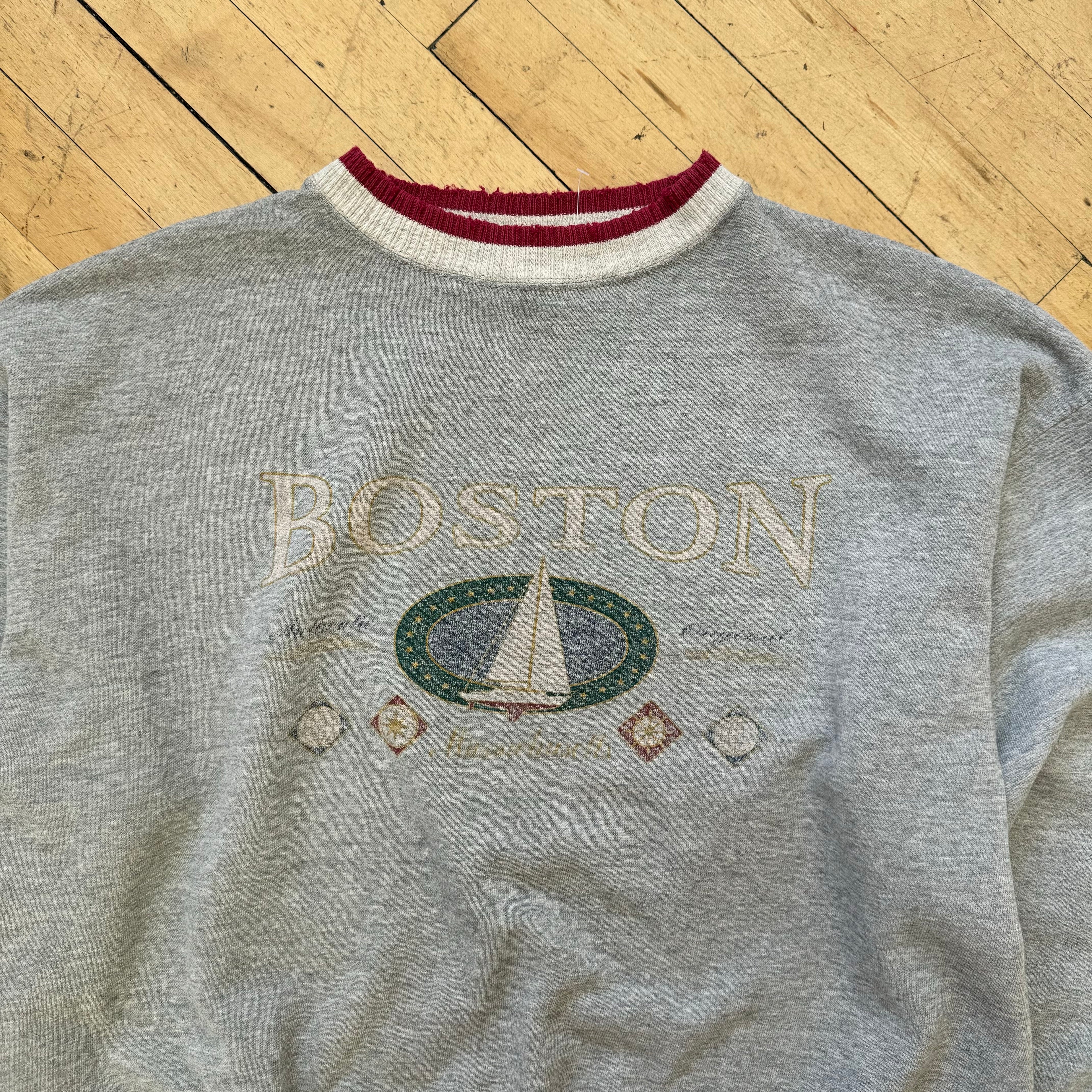 Vintage Boston Sail CrewNeck Sz L