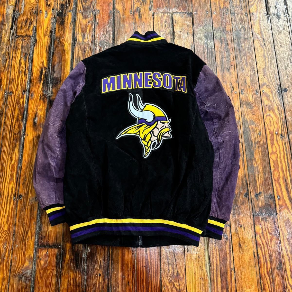 Vintage Minnesota Vikings Suede Jacket Sz XL