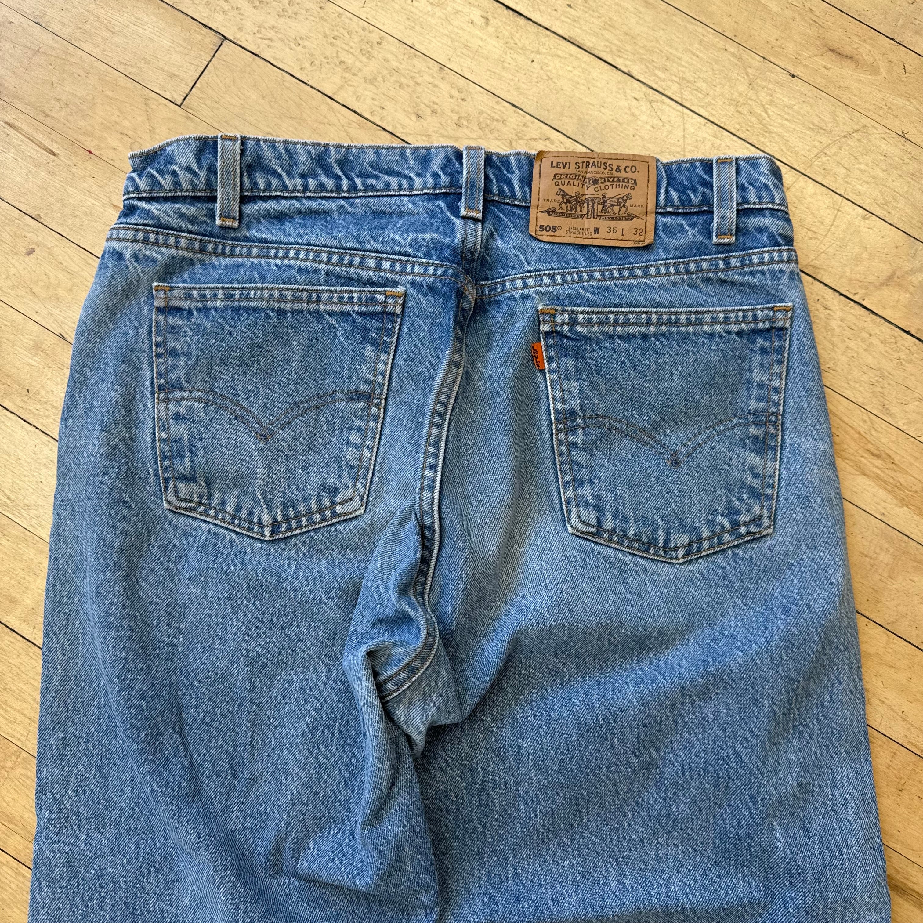 Vintage Levi Orange Tab Denim Jeans Sz 36x30