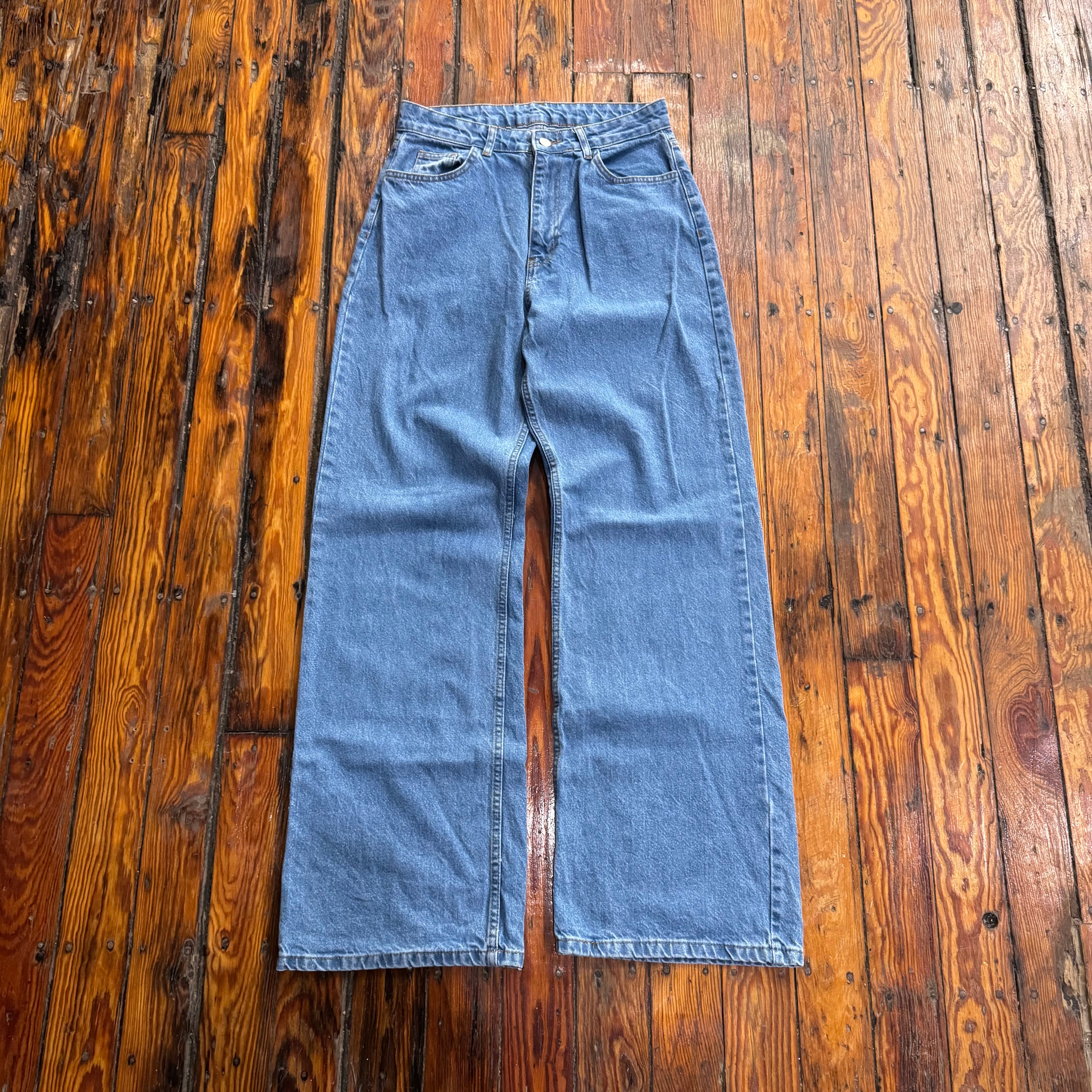 Vintage Baggy Wide Leg Denim Jeans Sz 28
