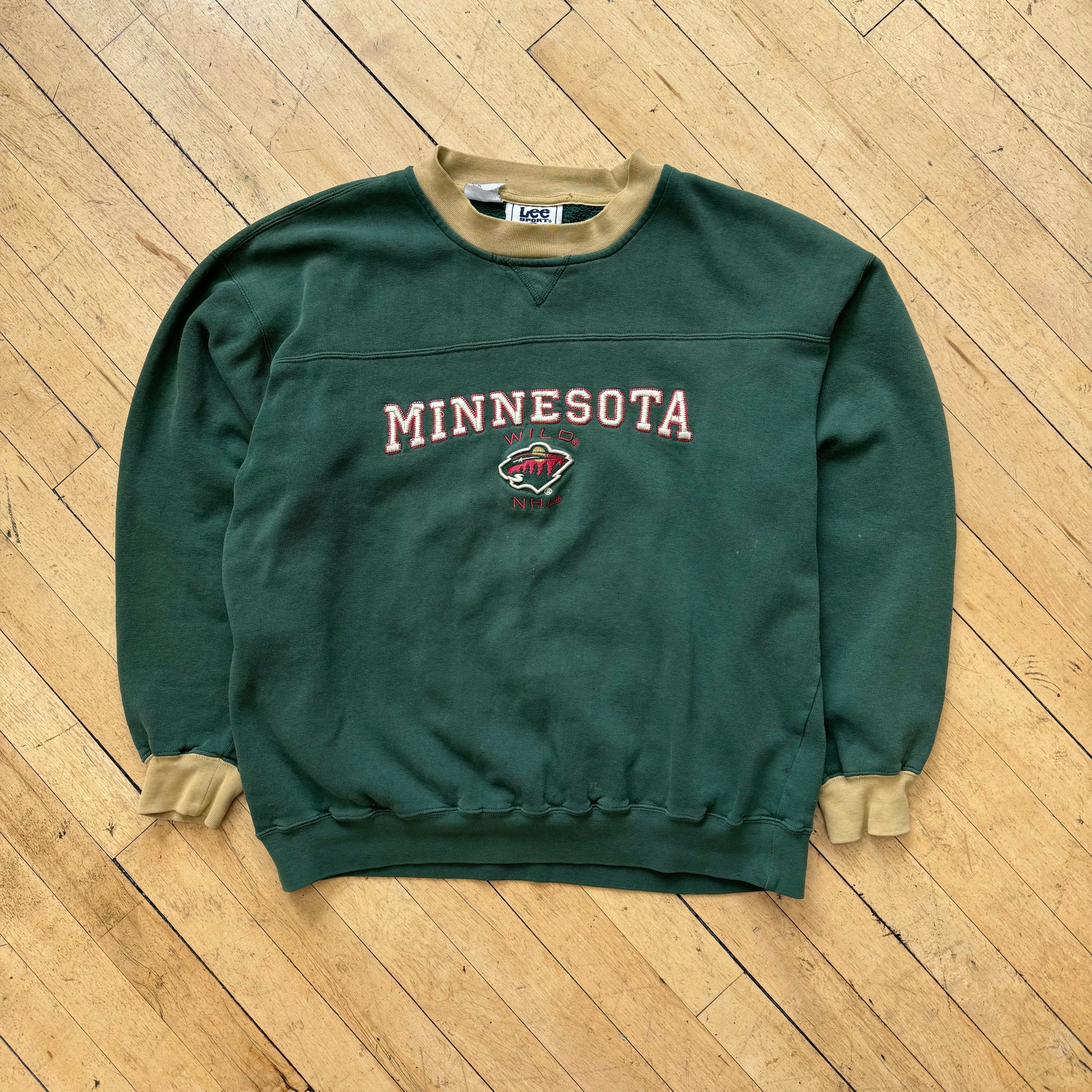 Vintage Lee Sports Minnesota Wild CrewNeck Sz L