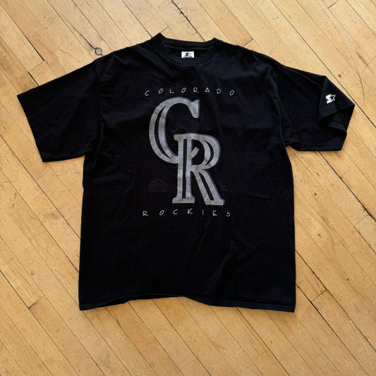 Vintage Starter Colorado Rockies T-shirt Sz XL