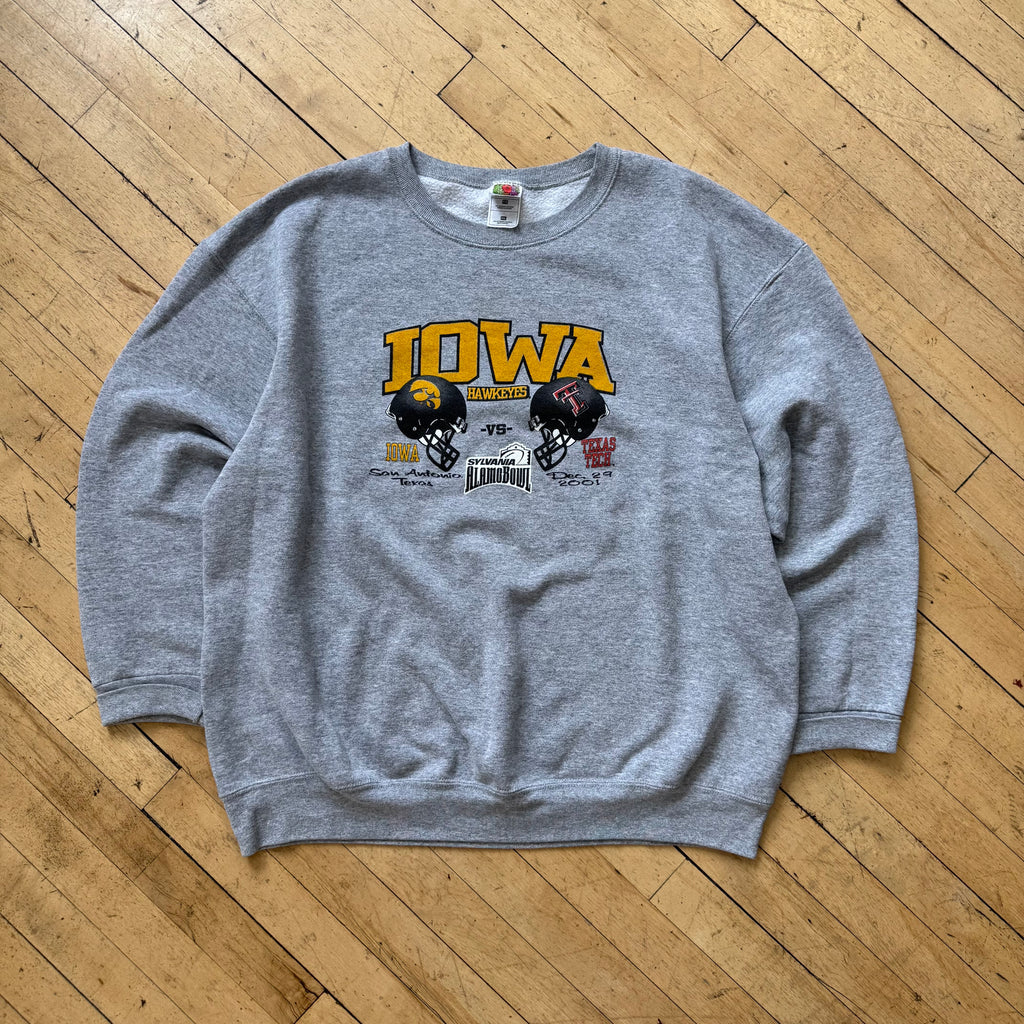 Vintage Iowa Vs Texas Tech Bowl CrewNeck Sz XXL