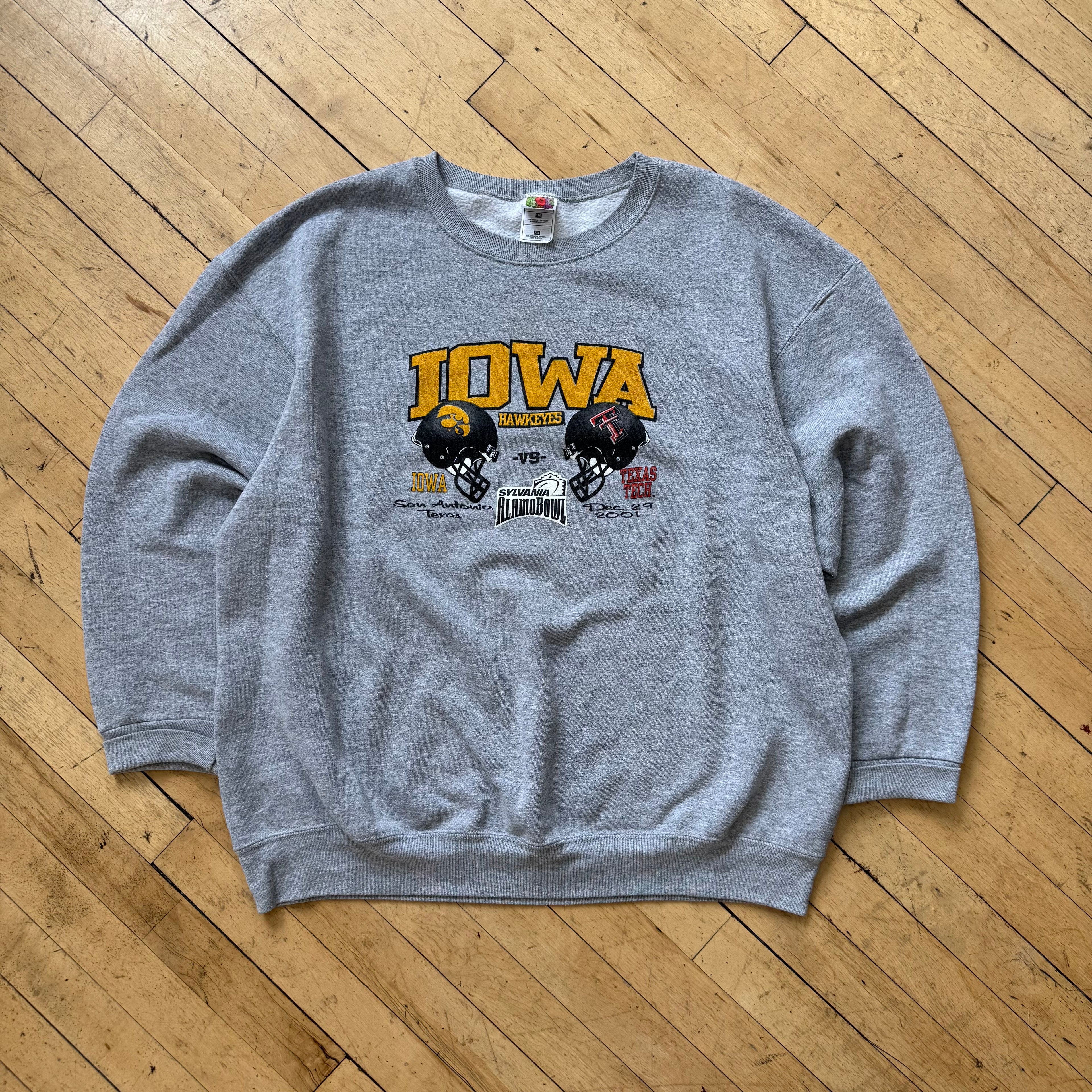 Vintage Iowa Vs Texas Tech Bowl CrewNeck Sz XXL