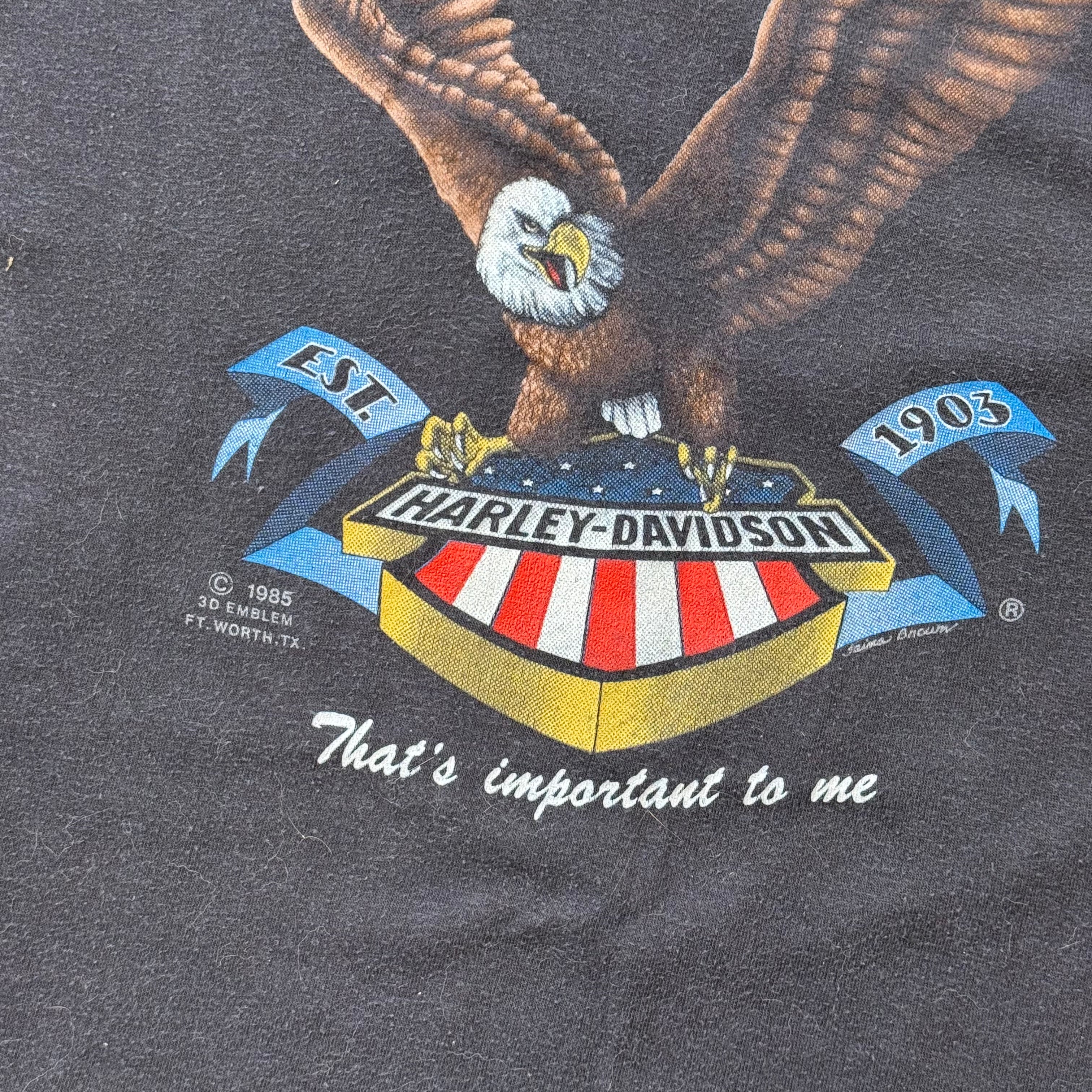 Vintage Harley Davidson 3d Emblem T-shirt Sz XL