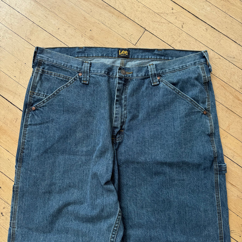 Vintage Lee Dark Wash Denim Jeans Sz 38x32