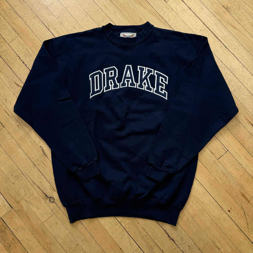 Vintage Drake University SpellOut CrewNeck Sz XL