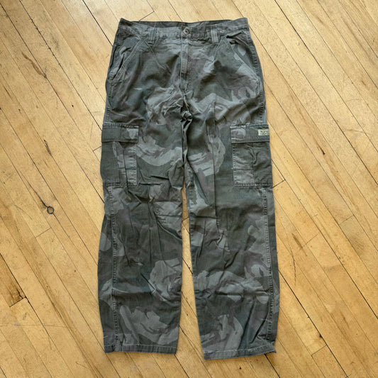 Vintage Wrangler Cargo Camo Kahki Pants Sz 32x32