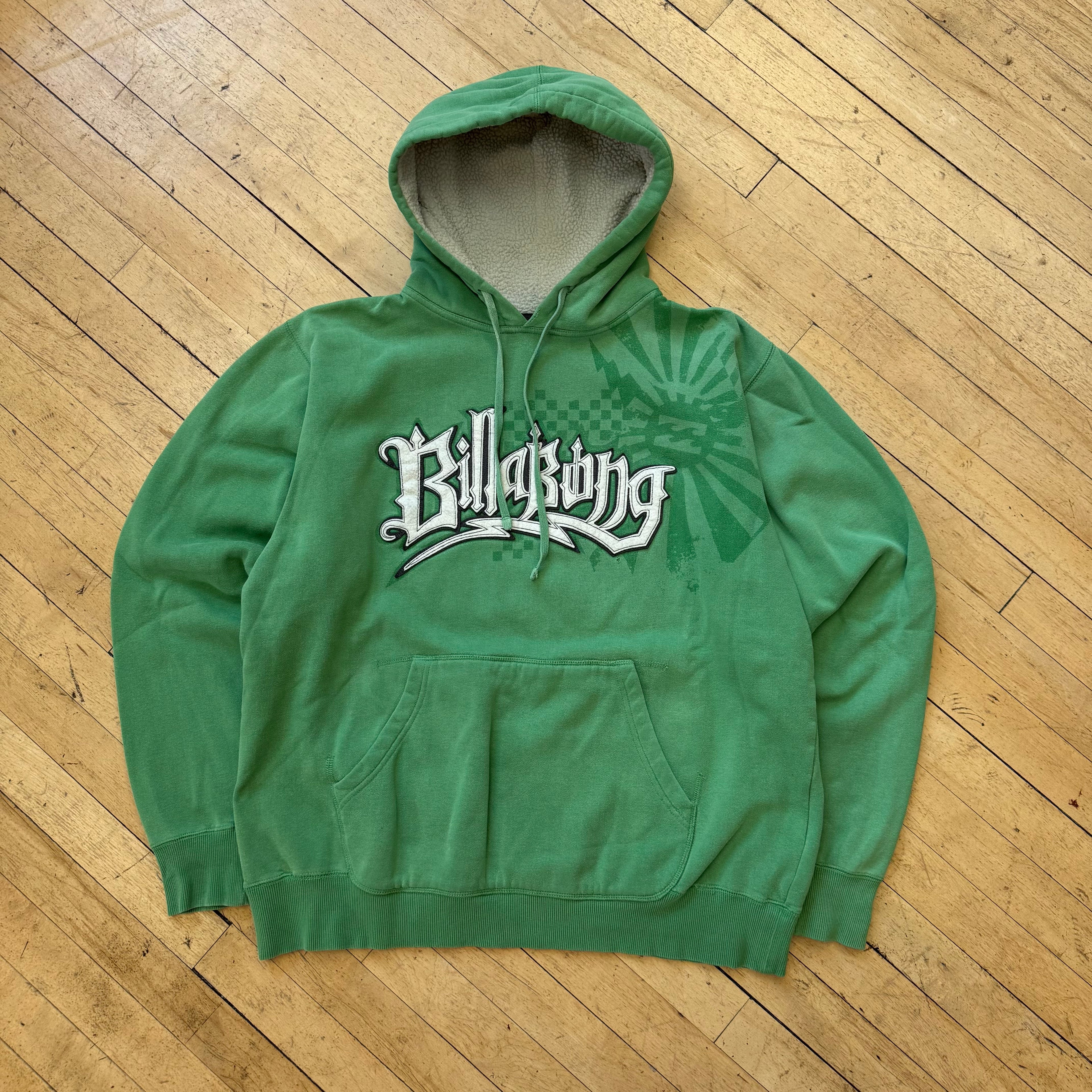Y2K Billabong Fleece Lined Hoodie Sz XL