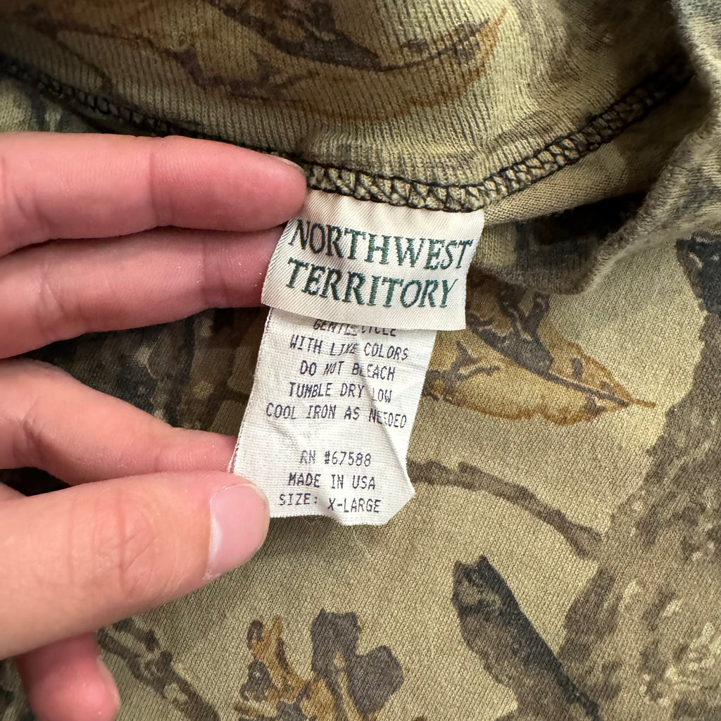 Vintage Northwest Territory Camo Long Sleeve T-shirt Sz XL