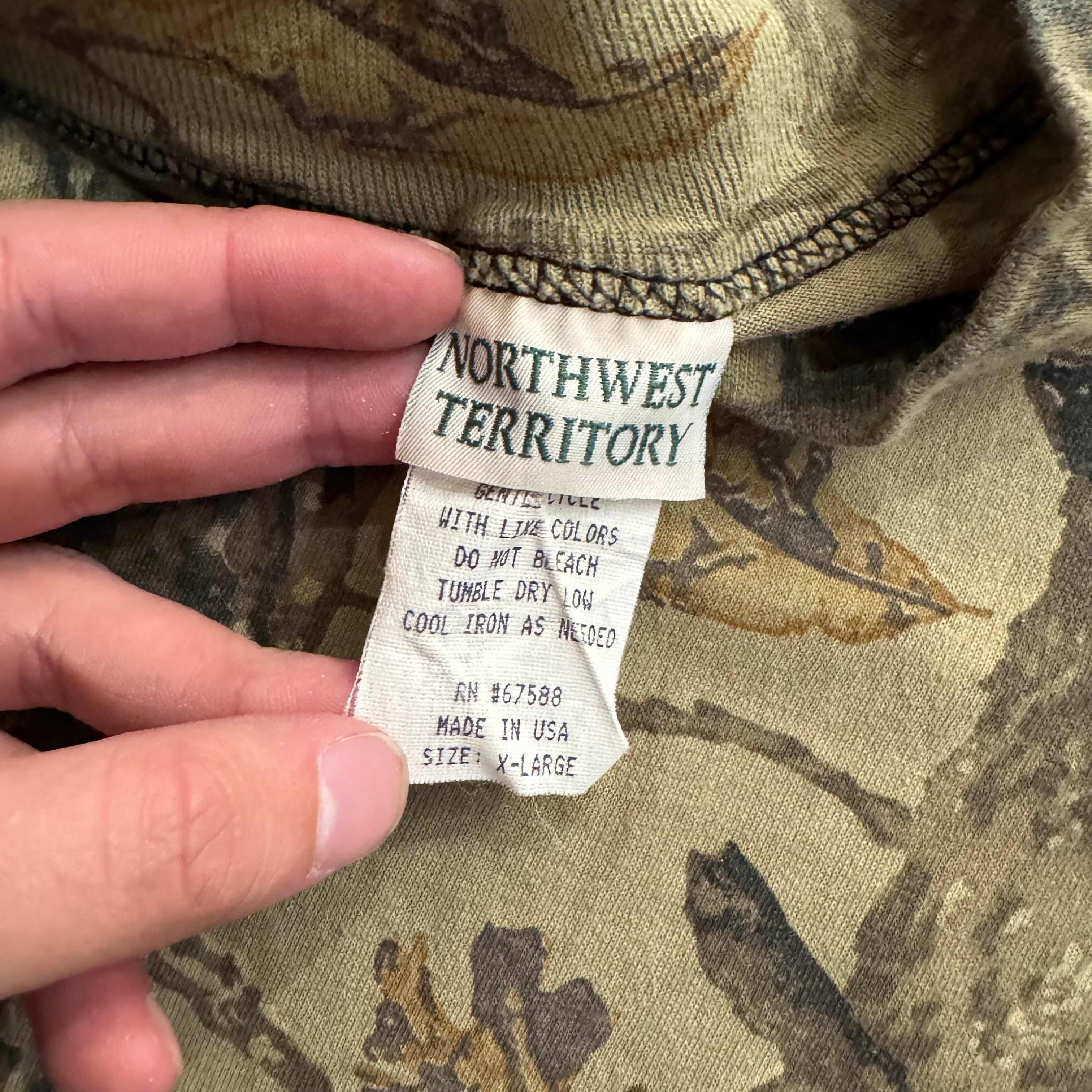 Vintage Northwest Territory Camo Long Sleeve T-shirt Sz XL