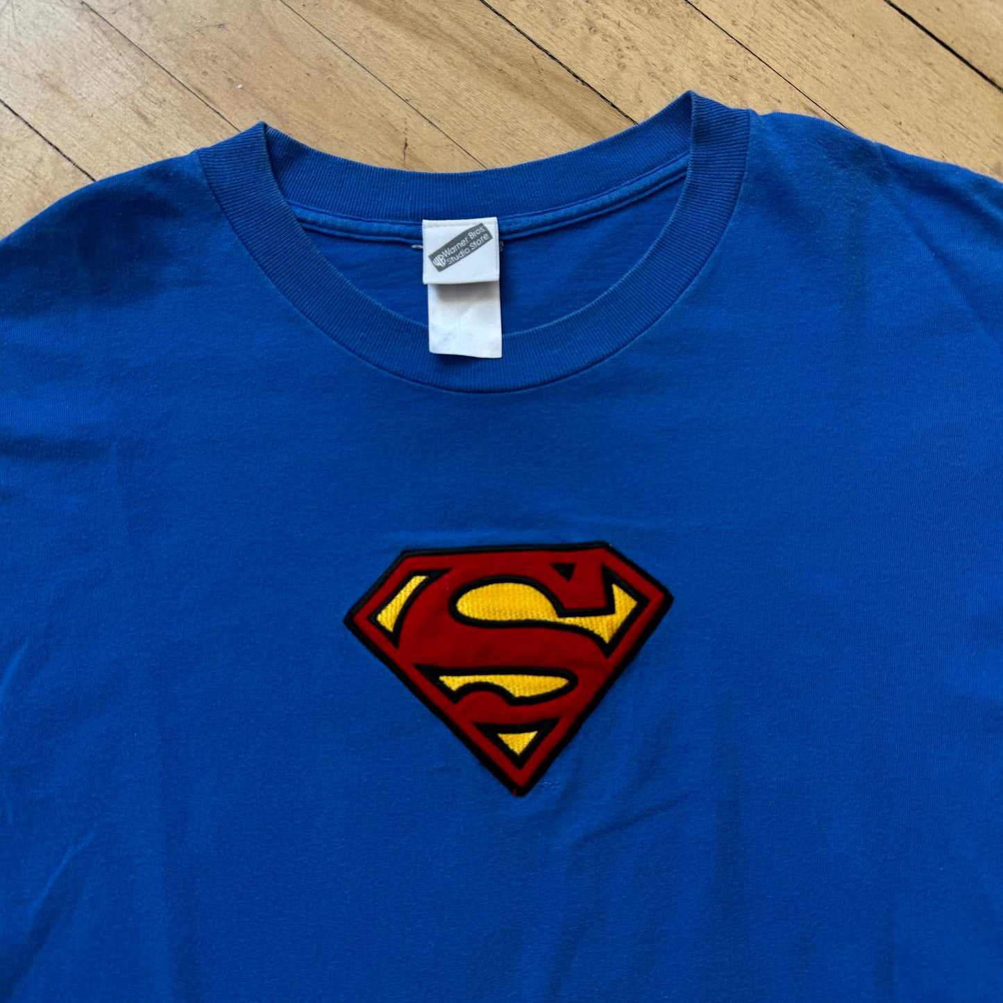 Vintage Warner Bros Superman Logo T-shirt Sz XL