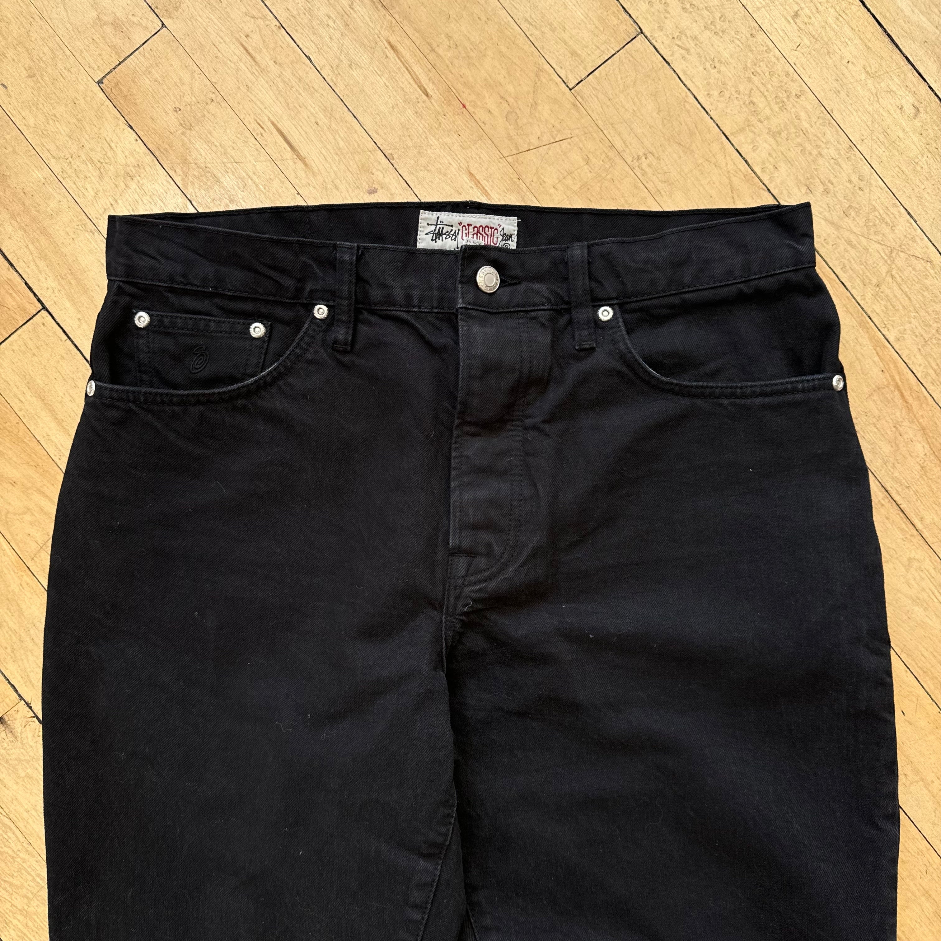 Stussy Classic Black Denim Jeans Sz 33