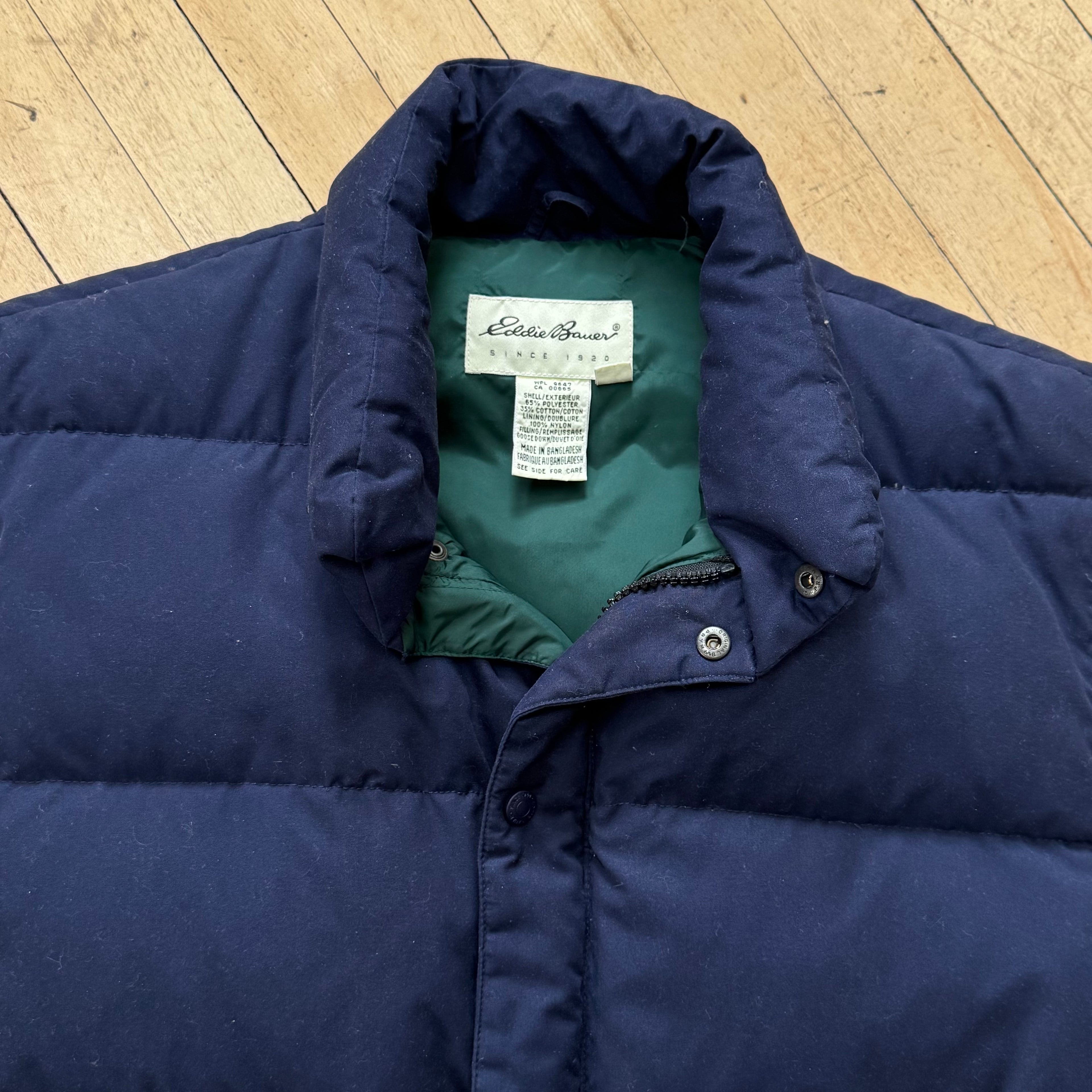 Vintage Eddie Bauer Down Puffer Vest Sz XL
