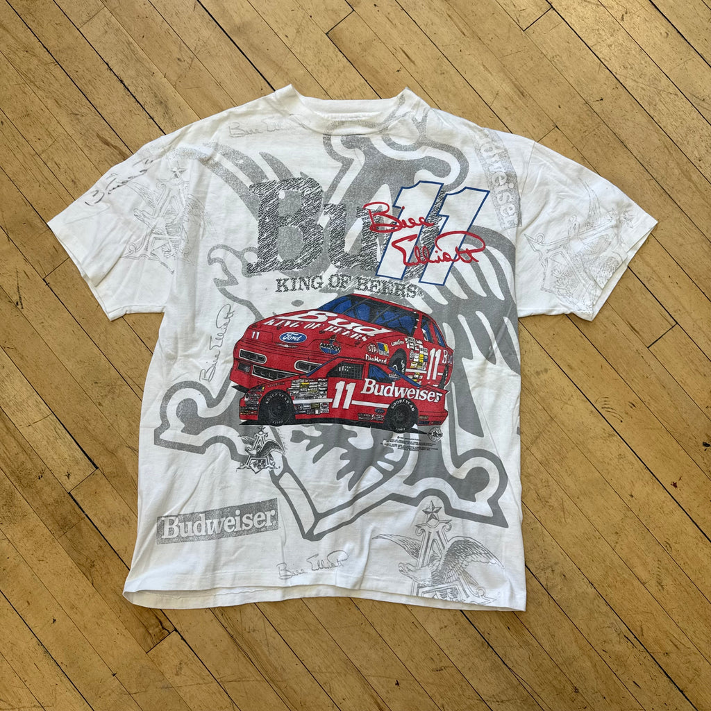 Vintage Nascar Budweiser King Of Beers T-shirt Sz L