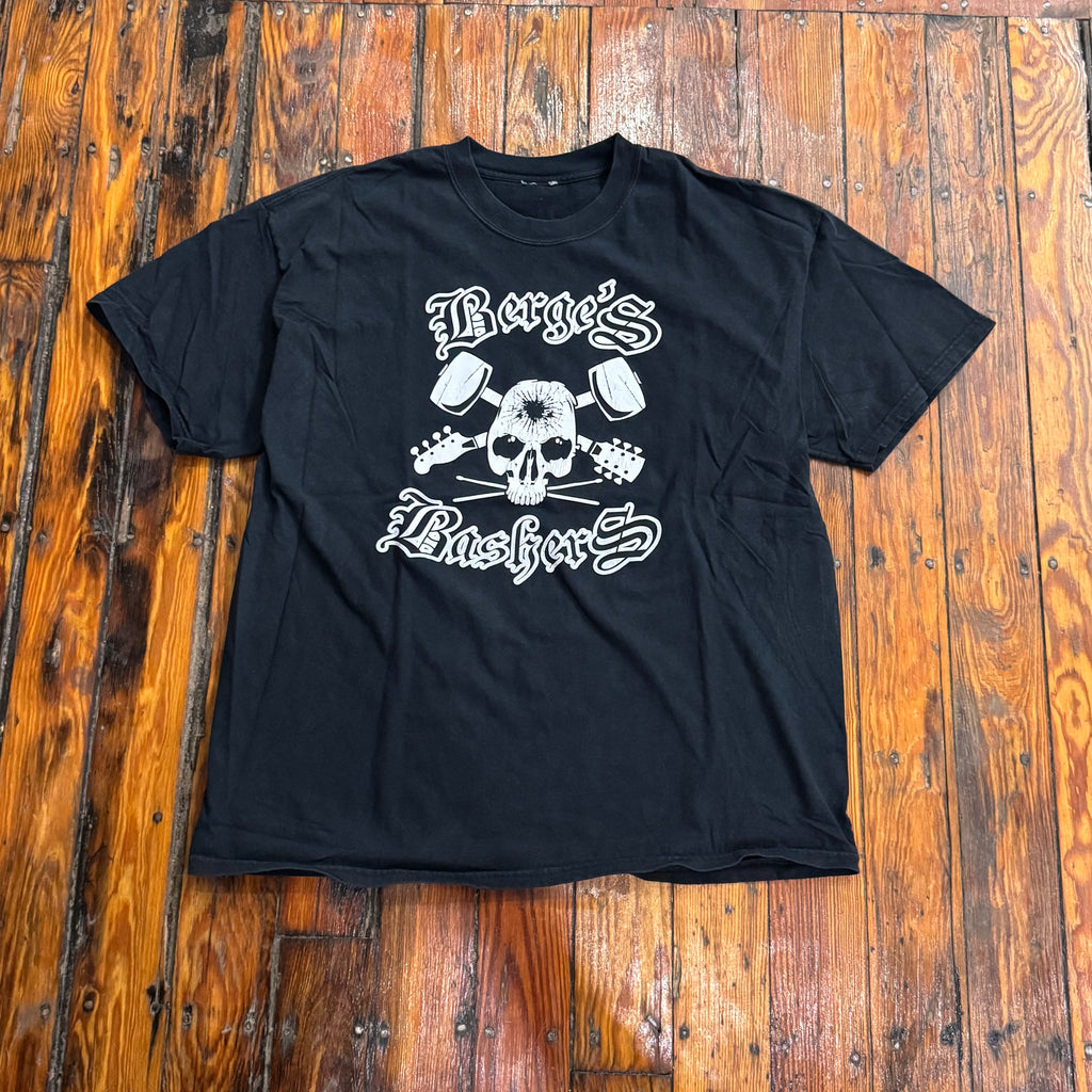 Vintage Berge Bashers Skull Music T-shirt Sz L