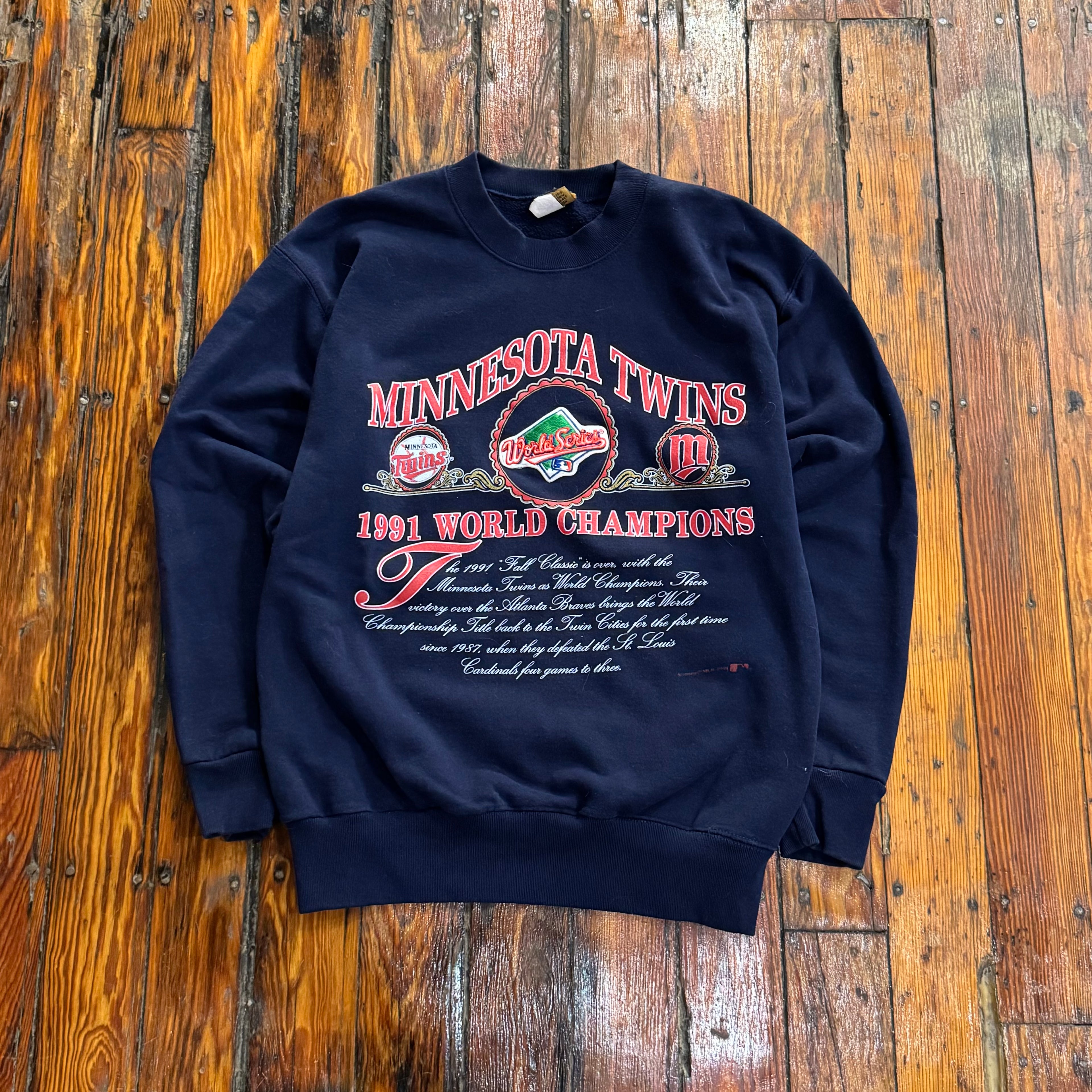 Vintage Minnesota Twins 91’ World Series Crewneck Sz M