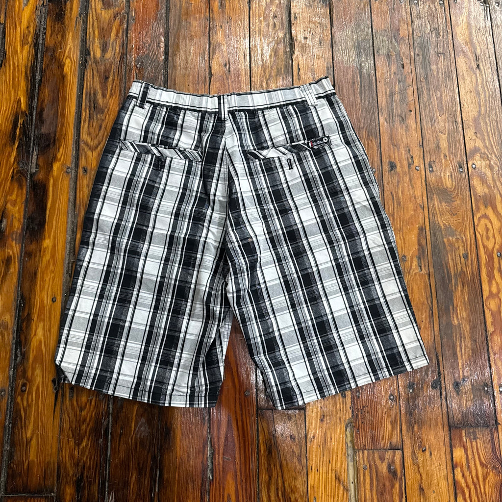 Y2K Plaid SouthPole Khaki Shorts Sz 34