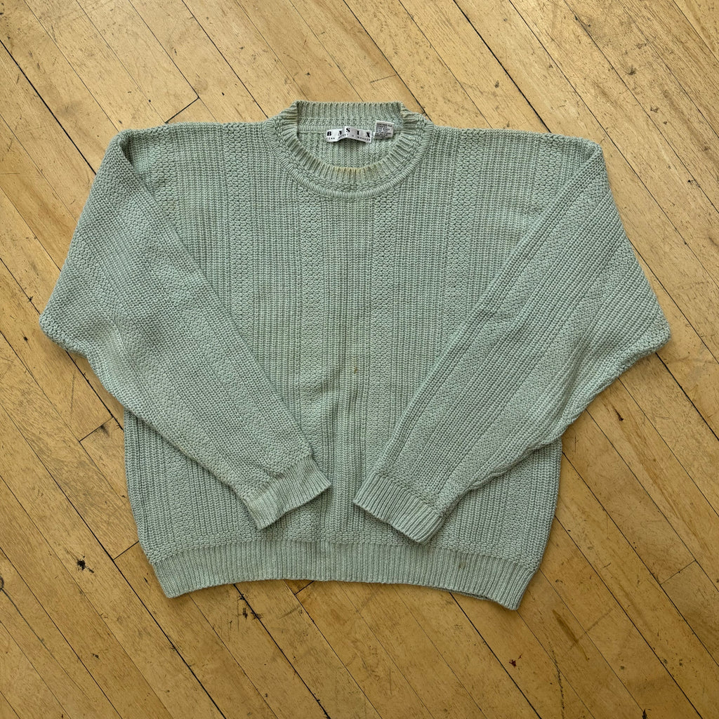 Vintage Teal Knit Sweater Sz XL