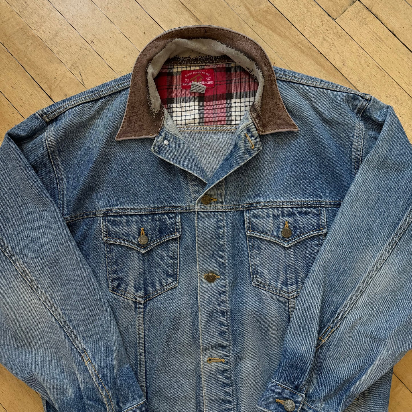 Vintage Marlboro Jean Jacket Sz L