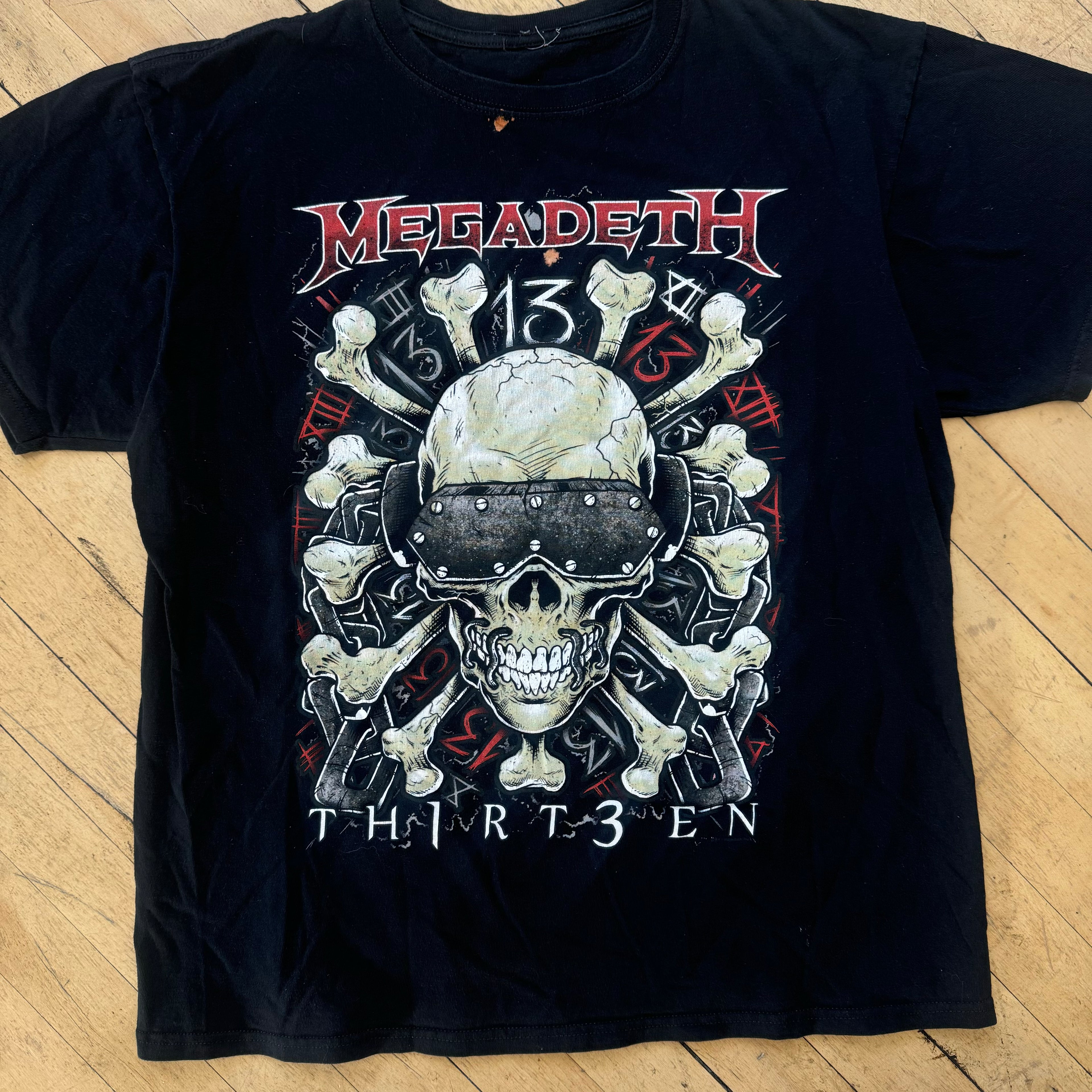 Y2K MegaDeth Skull T-shirt Sz M