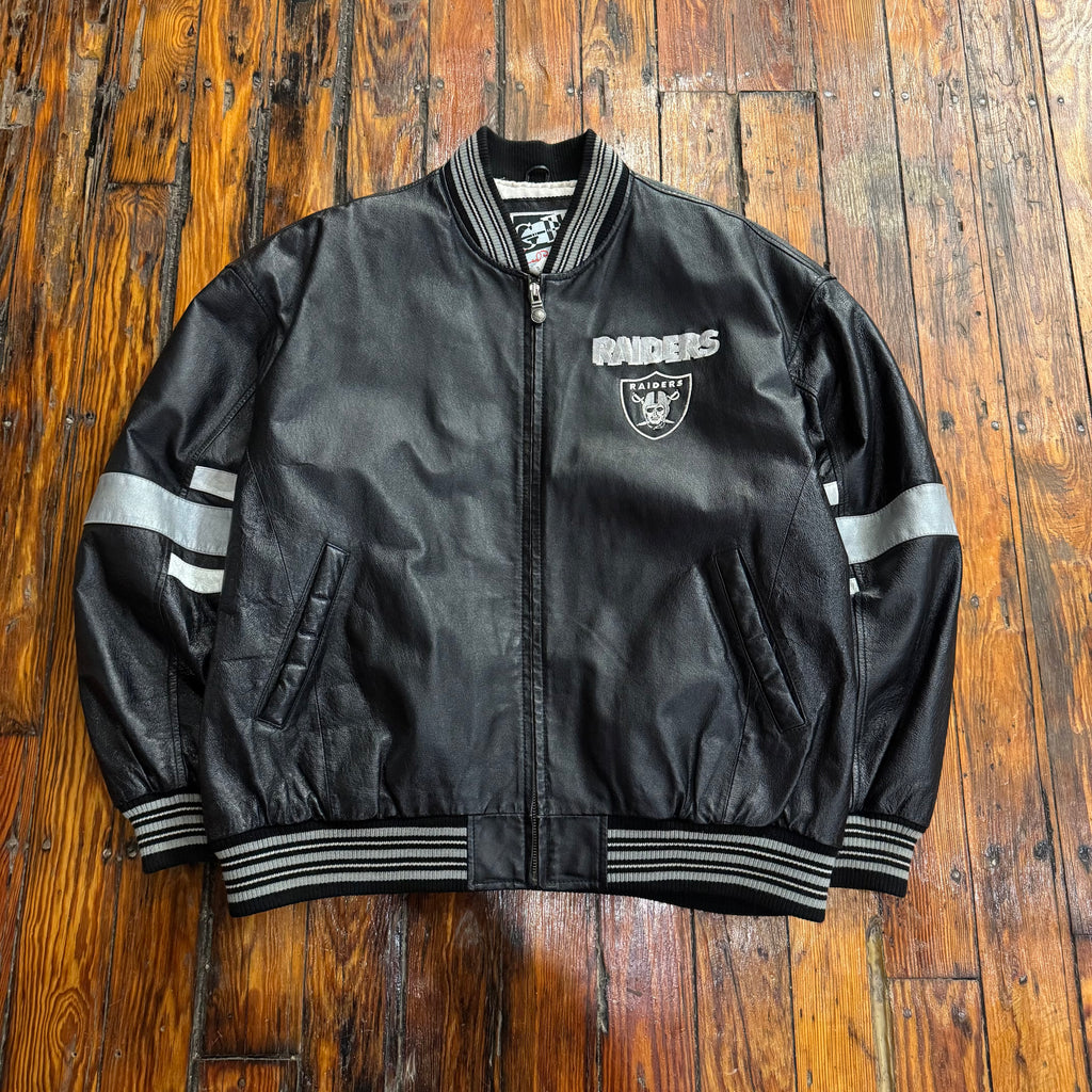Vintage Las Angeles Raiders Leather Jacket Sz XL