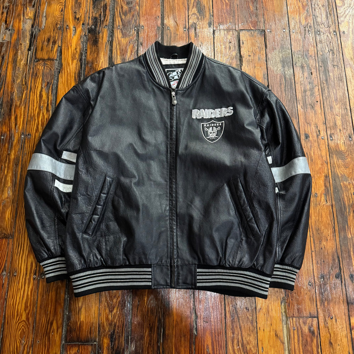 Vintage Las Angeles Raiders Leather Jacket Sz XL