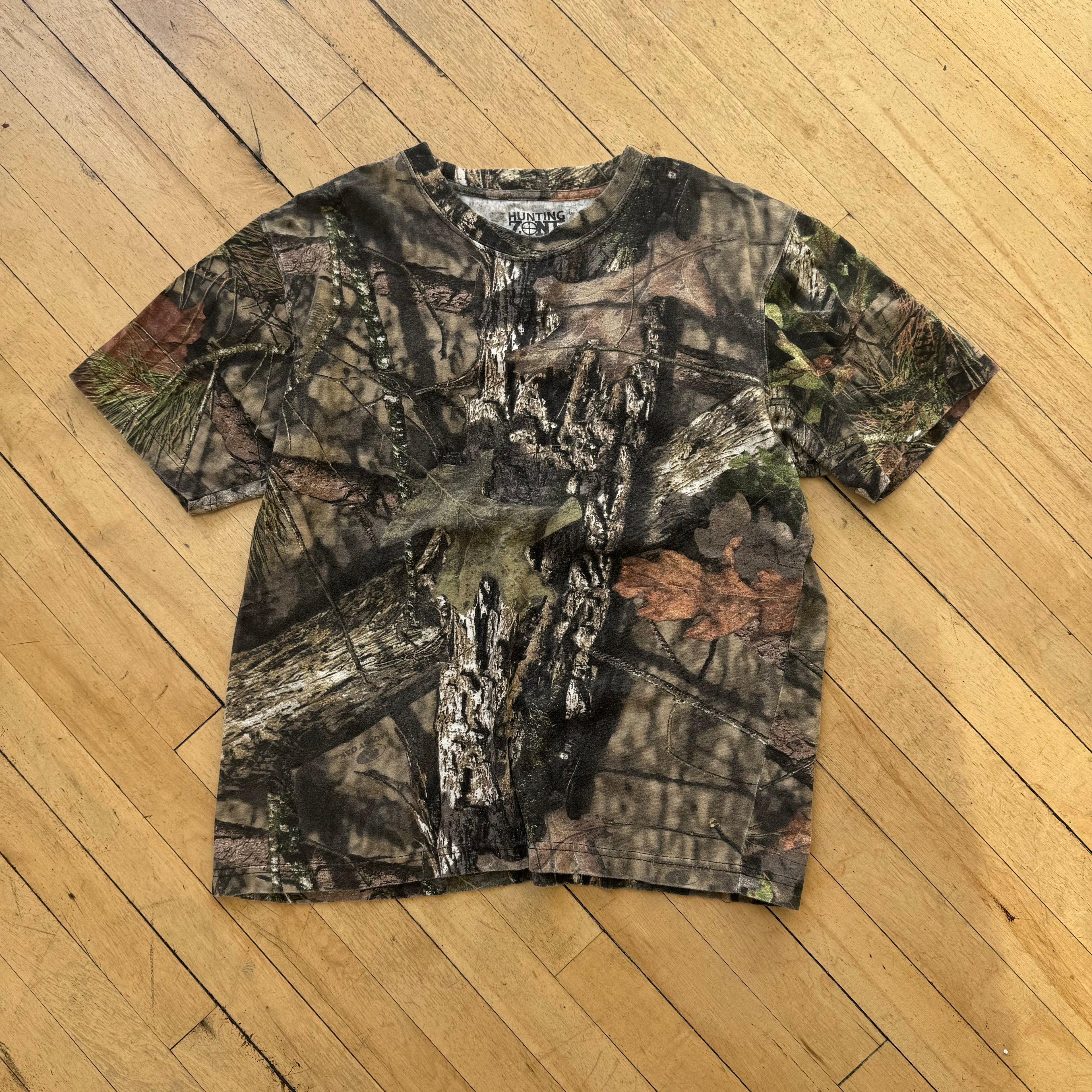 Vntg Camo Hunting Zone T-shirt Sz S