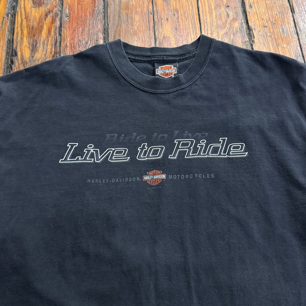 Vintage Live to ride Harley Davidson T-shirt Sz L