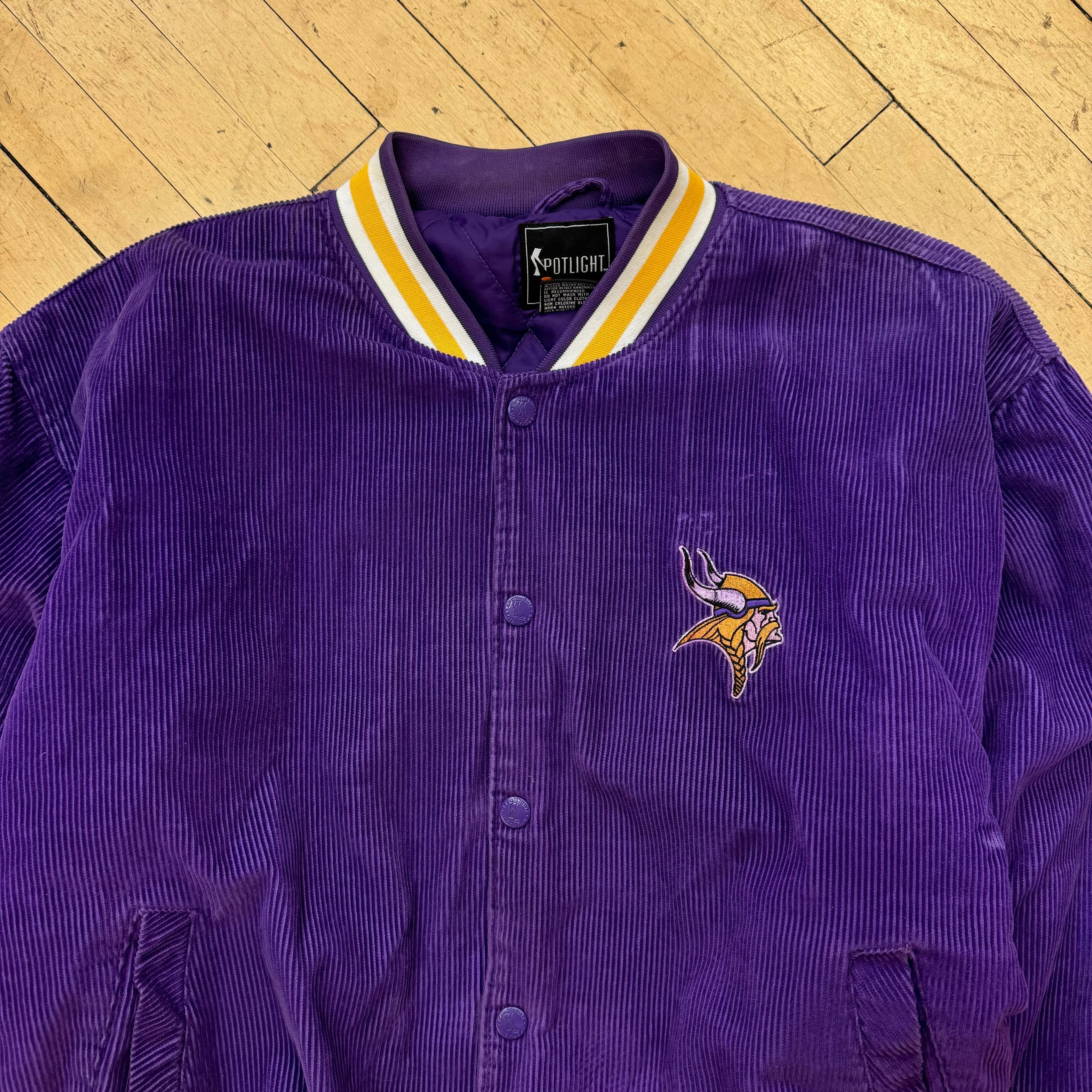 Vintage Corduroy Minnesota Vikings Jacket Sz L